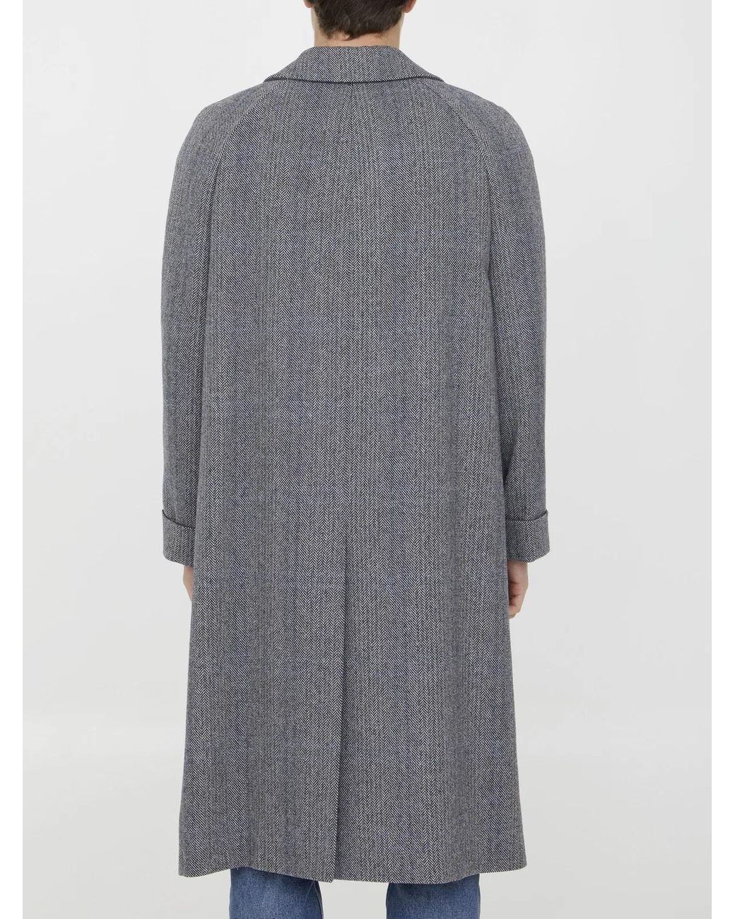 Gucci Gray Houndstooth Coat for men