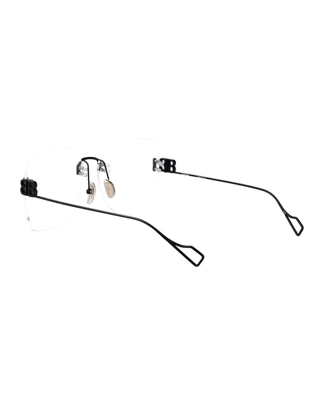 Balenciaga Black Metal Optical Glasses
