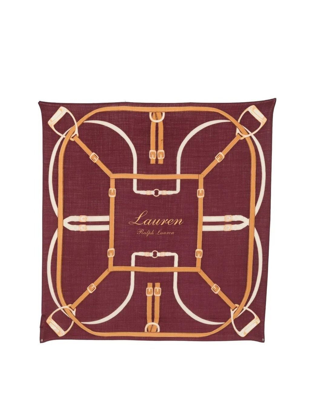 Ralph Lauren Red Large Square Scarf