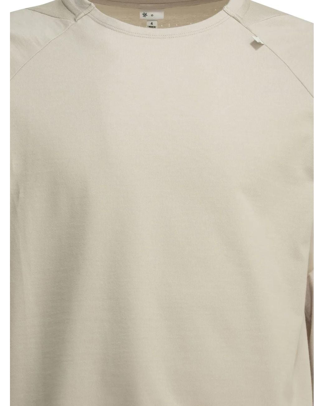 Goldwin Natural "Paneled Mesh L/S" Crew-Neck T-Shirt for men