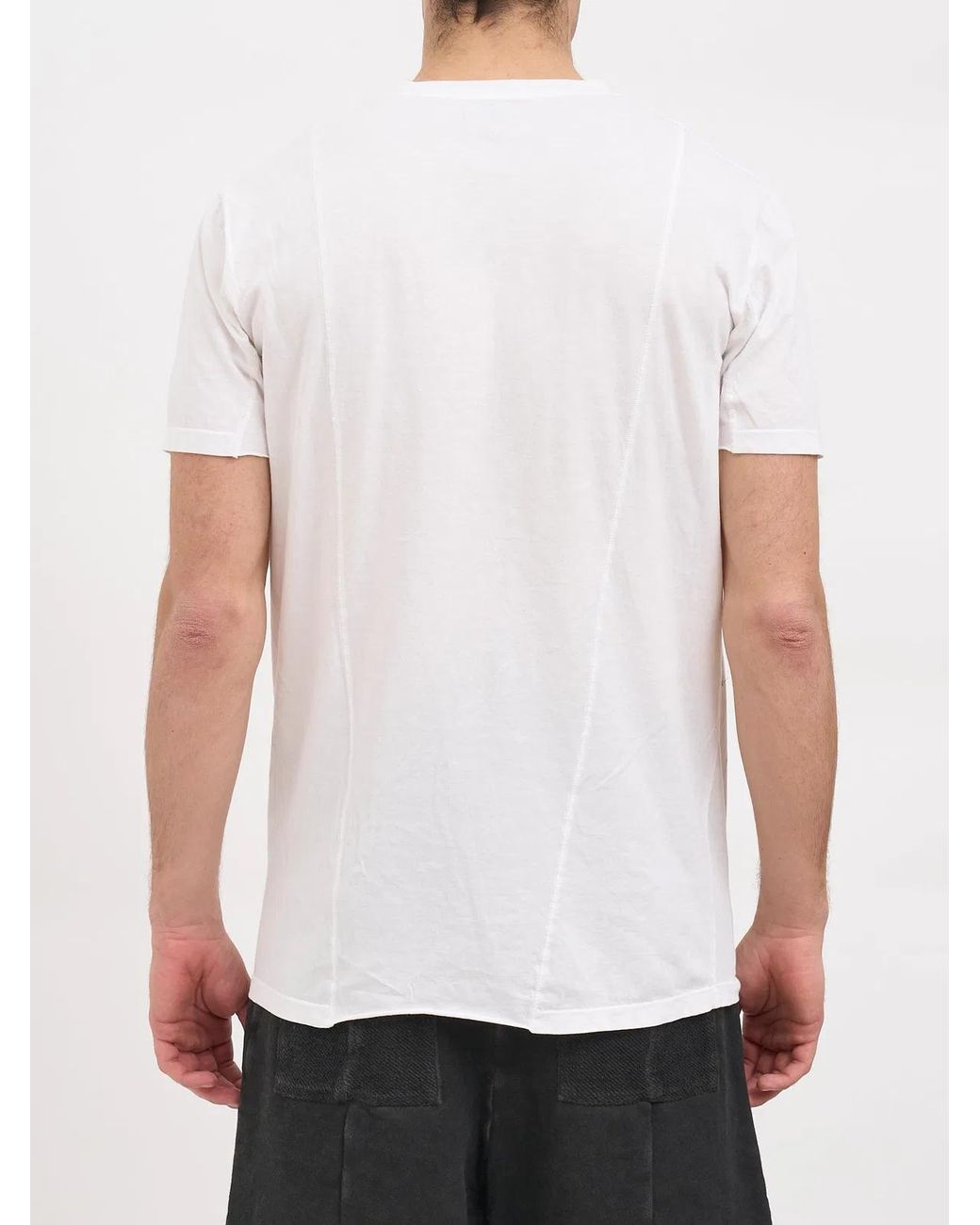 MD75 White Cotton Crew Neck T-Shirt for men