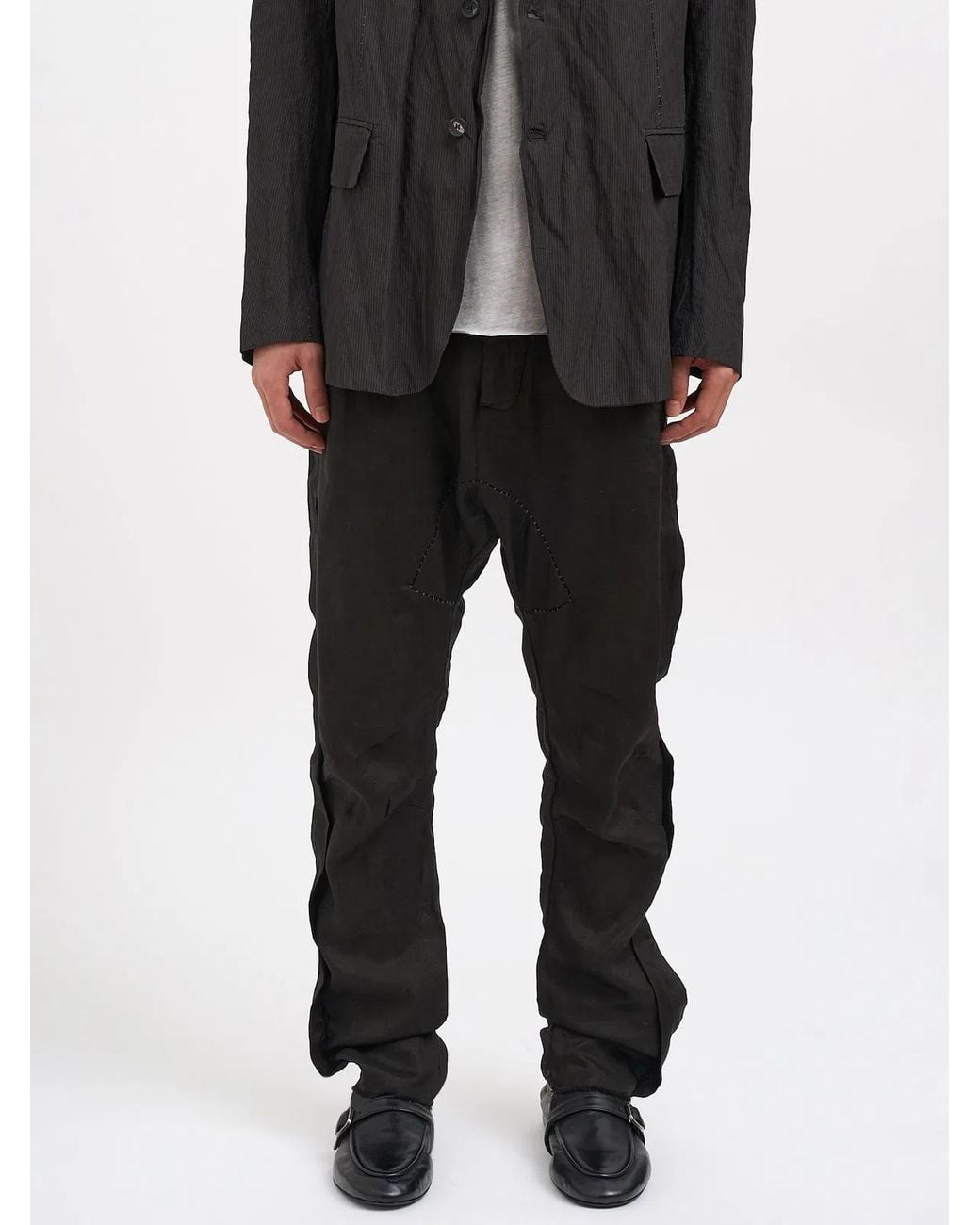 Masnada Black Baggy Copper Pants for men