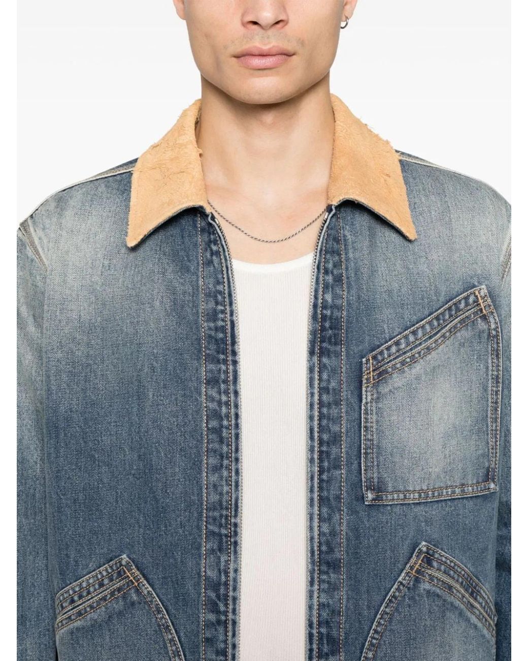 McQueen Blue Denim Jacket for men