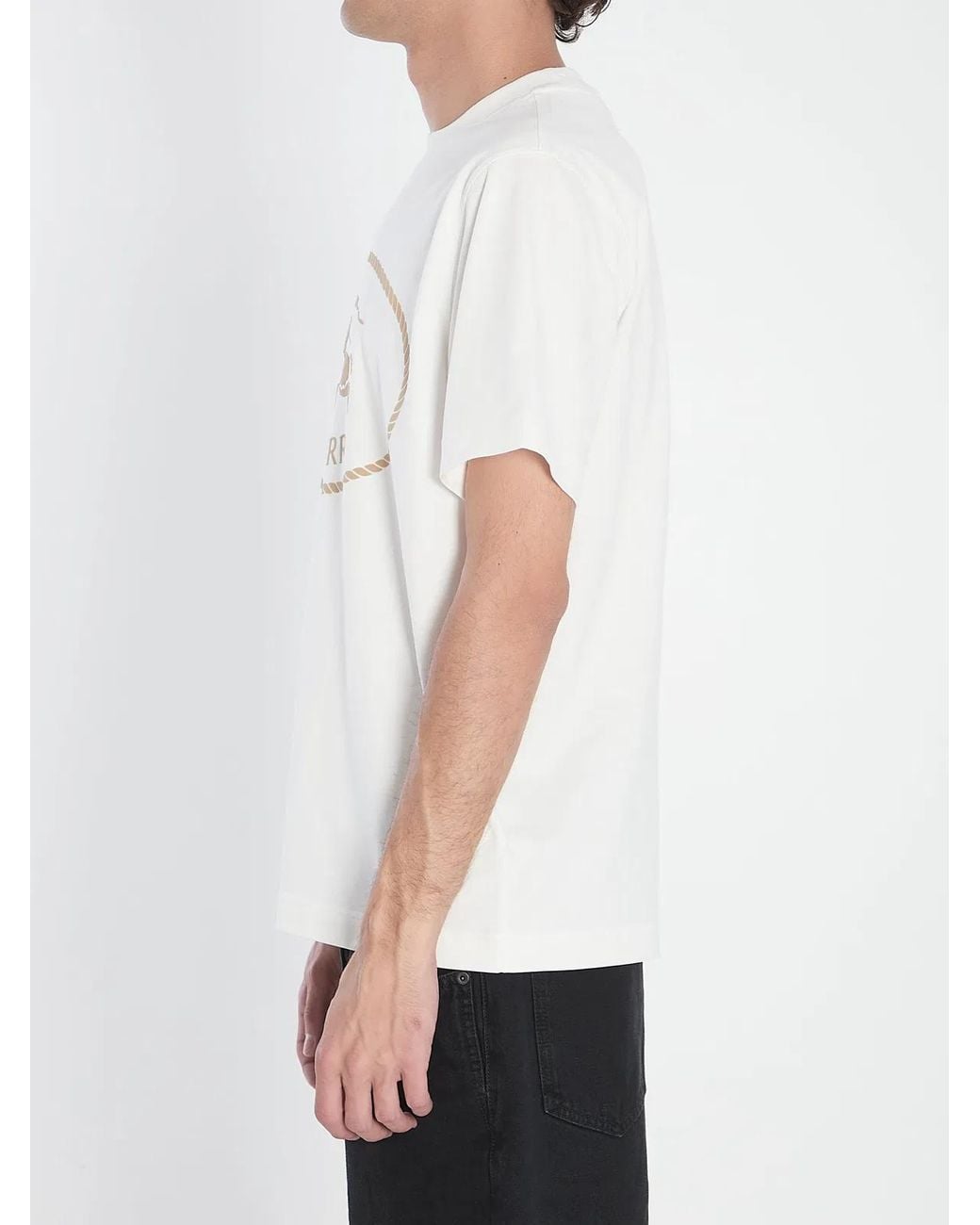 Burberry White Cotton T-Shirt for men