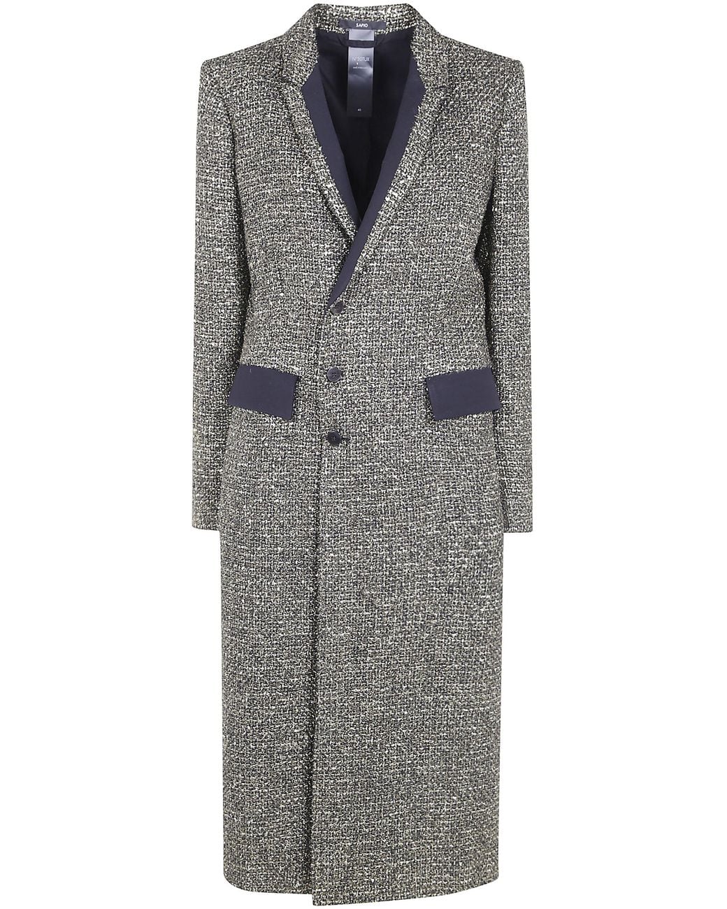 SAPIO Gray Overcoat Raincoat