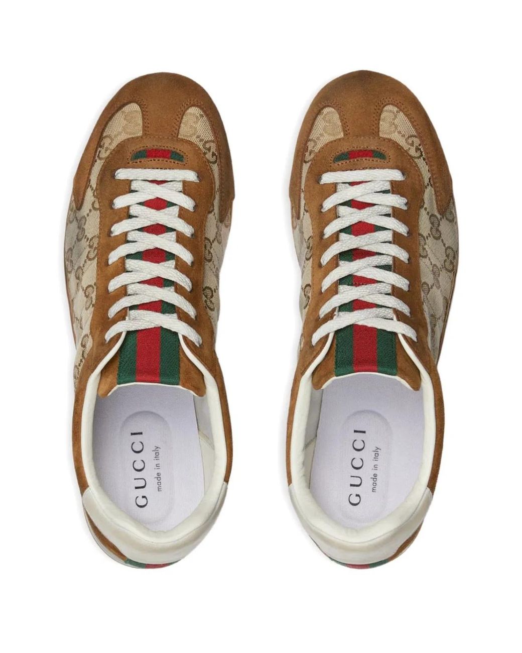 Gucci Brown Suede Trim Lace-Up for men
