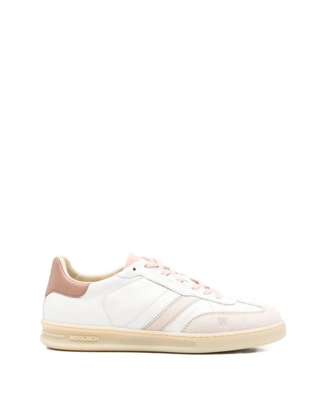 Woolrich White Double U Leather Sneakers