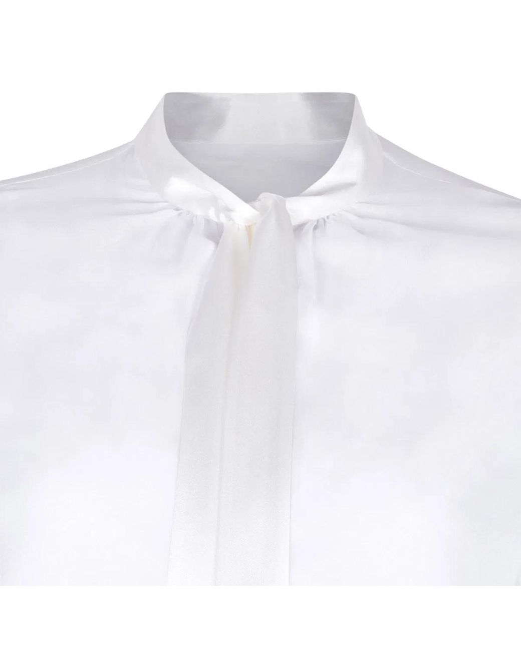 Dolce & Gabbana White Dolce & Gabbana Silk Chiffon Shirt
