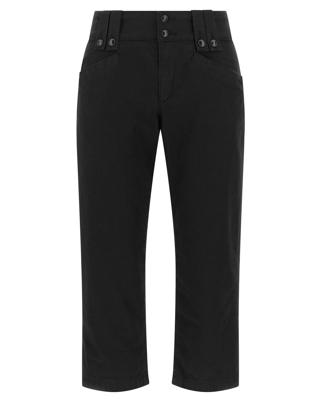 Isabel Marant Black Capri 'Berna' Pants With Buttons