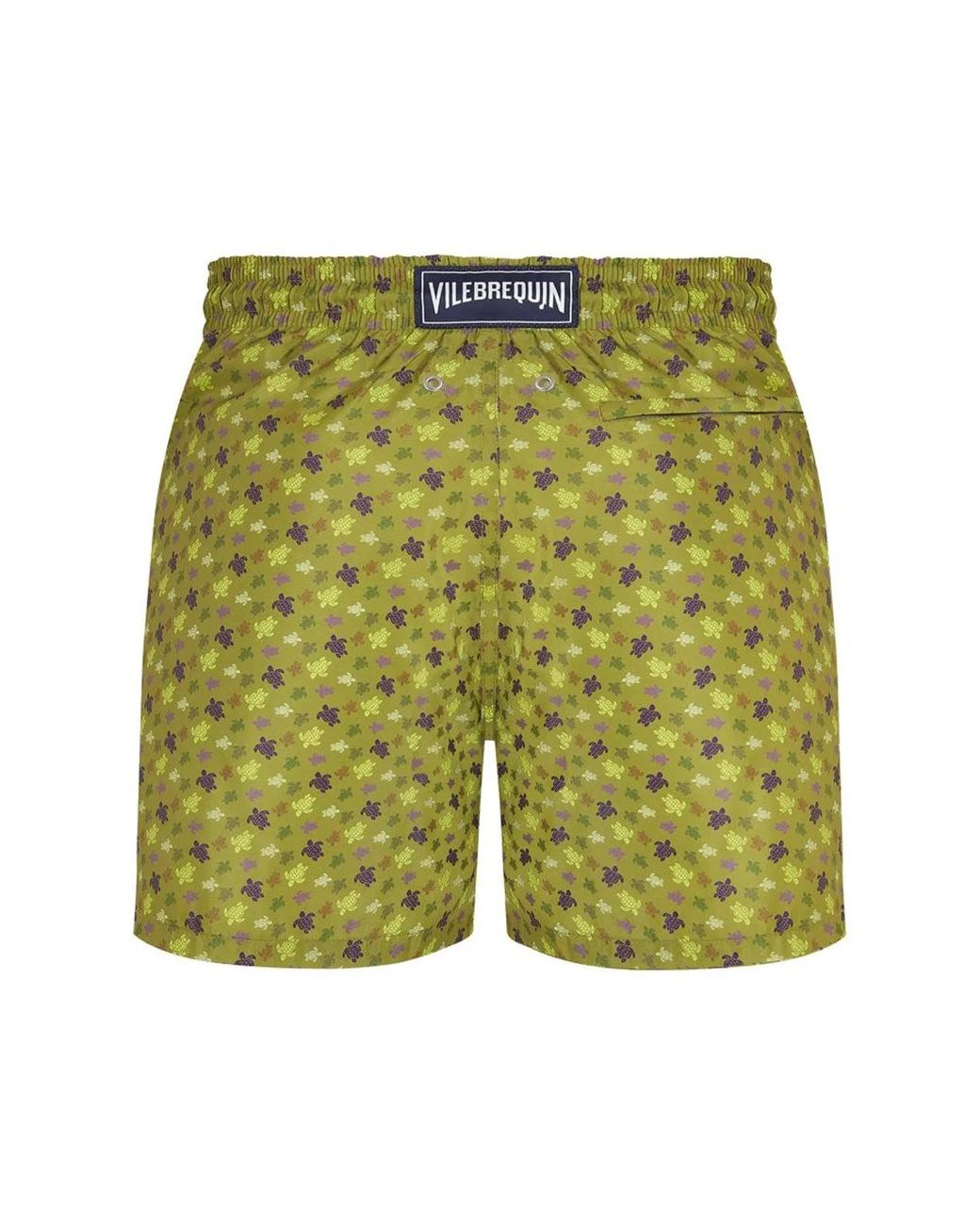 Vilebrequin Green Swim Shorts With Turtle Print And Matching Pouch for men