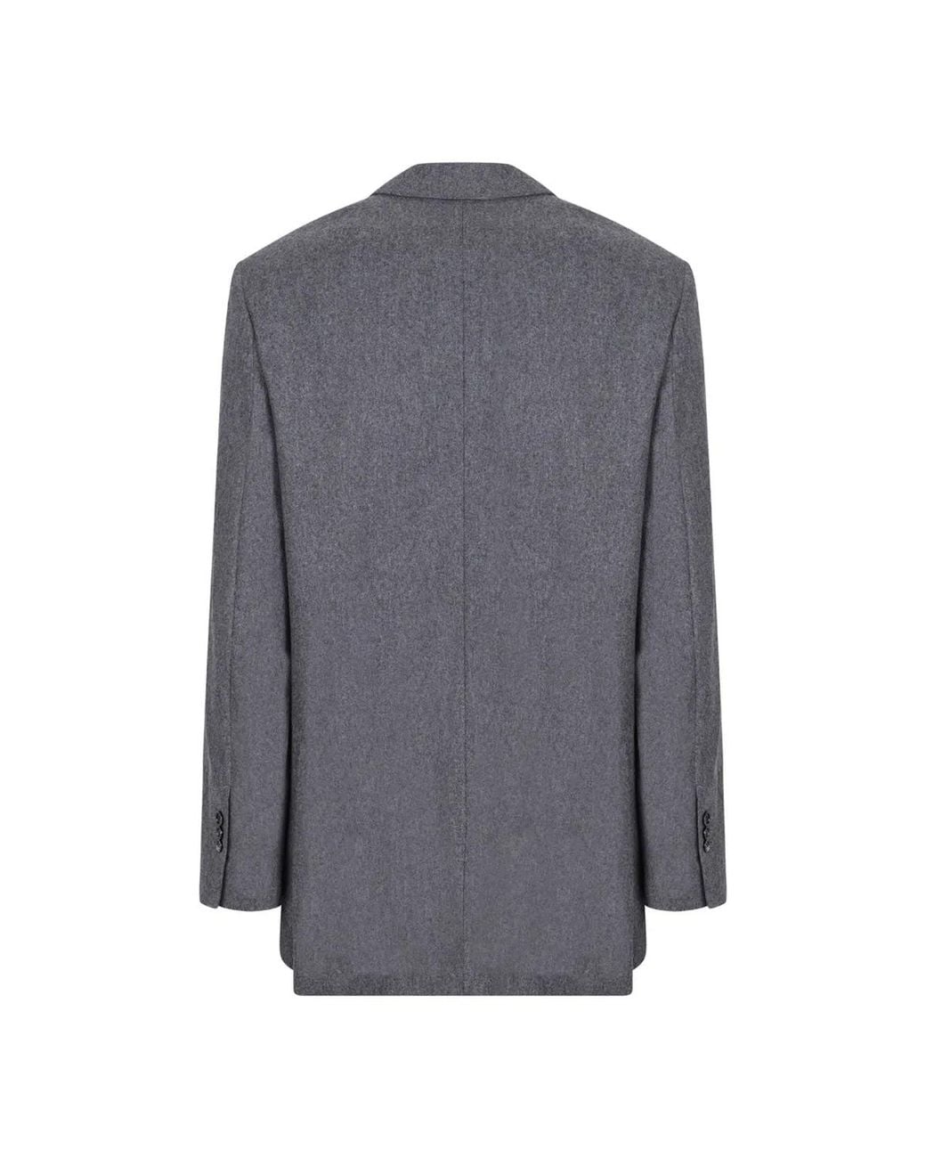AMI Gray Doublebreasted Wool Jacket for men