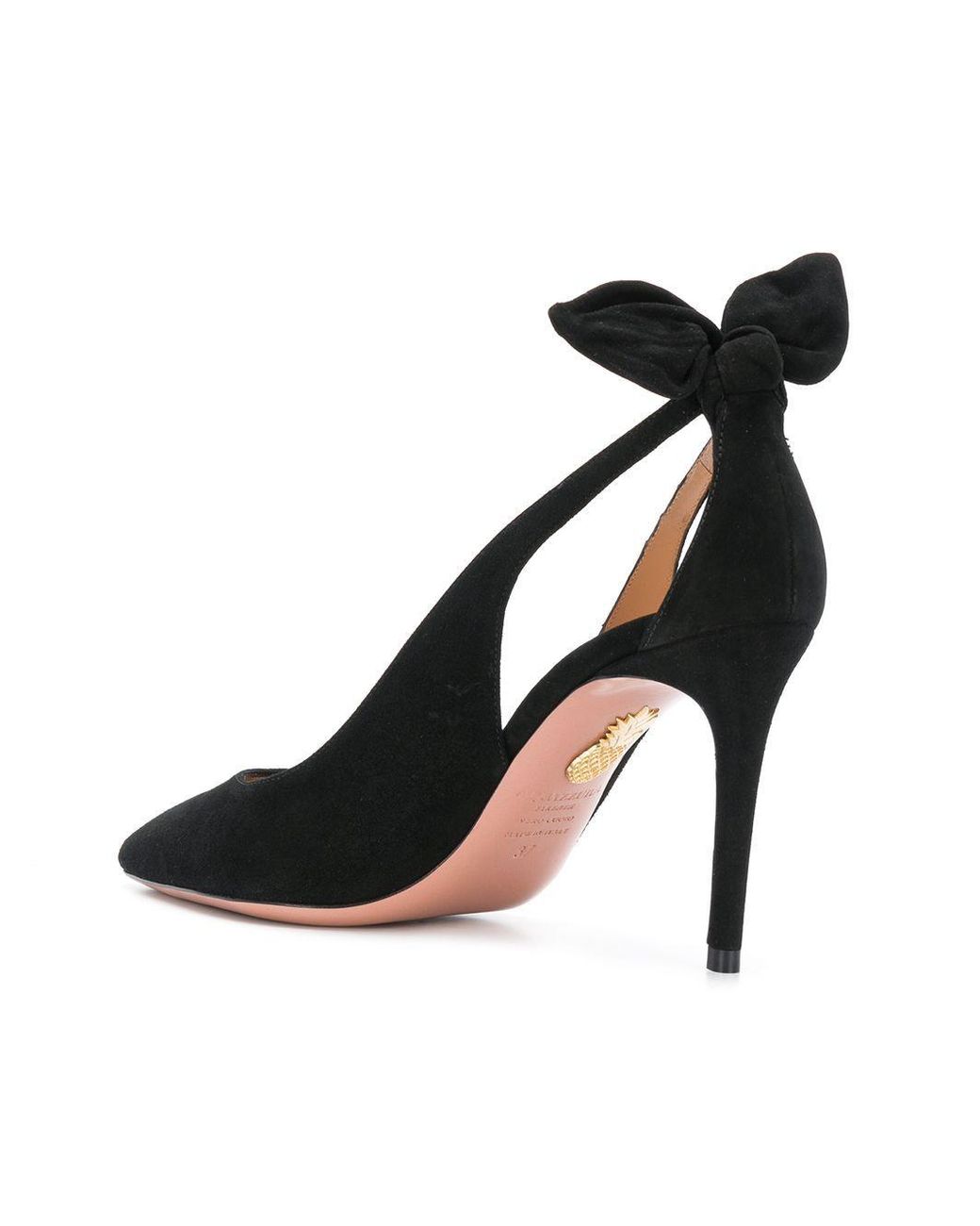 Aquazzura Black Suede Deneuve Pumps