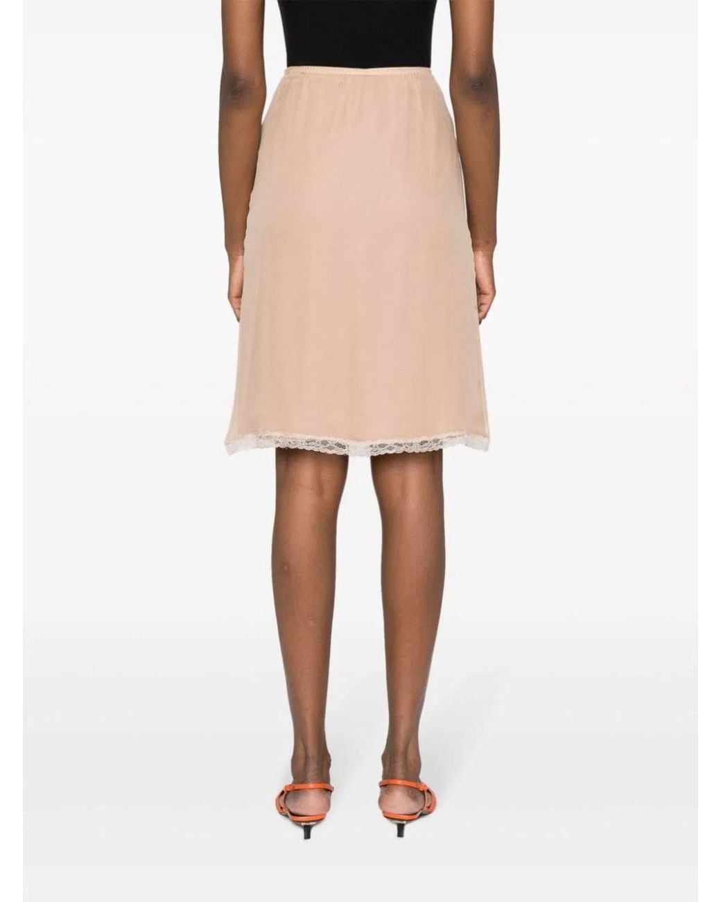 Gucci Natural Silk Chiffon Skirt