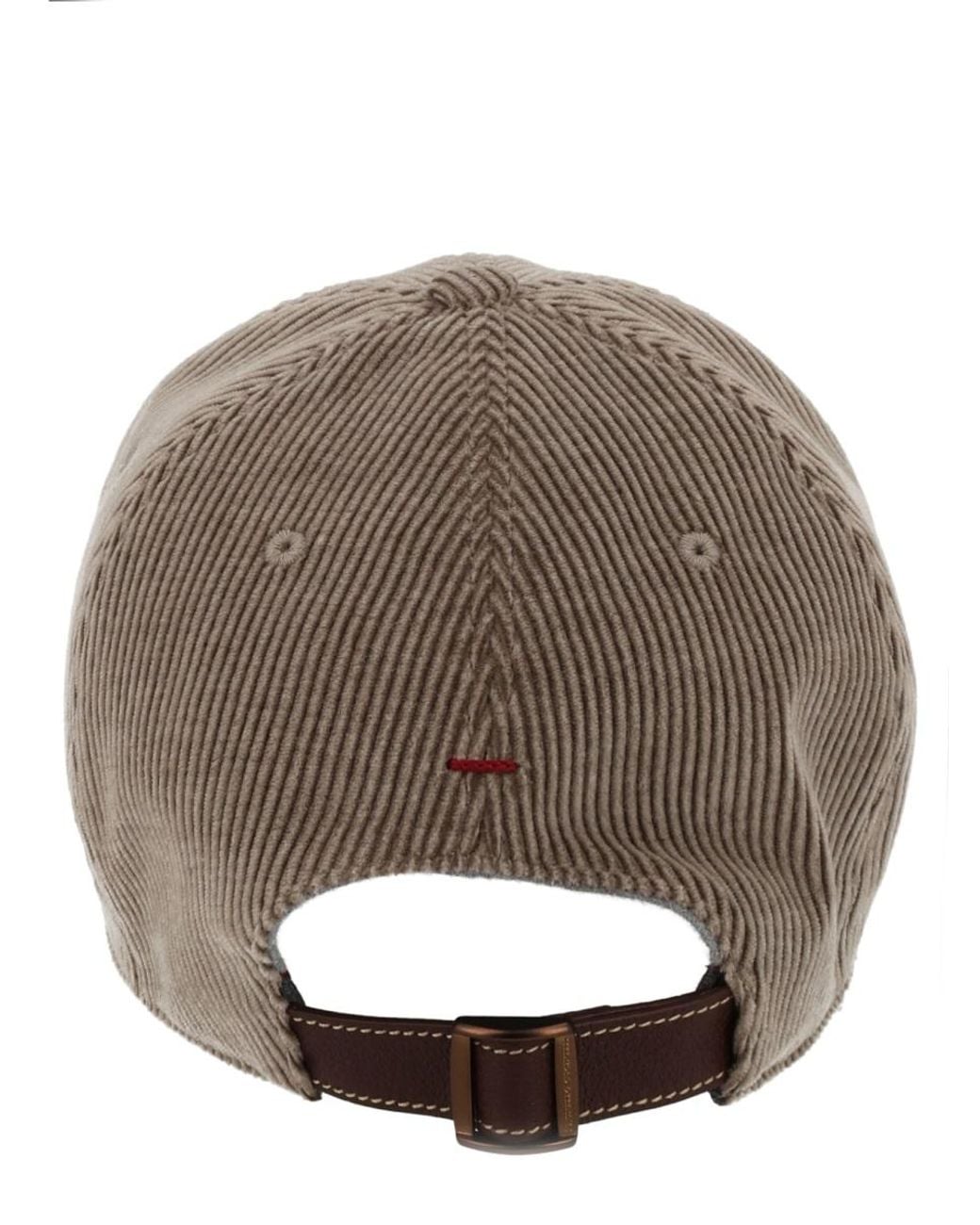 Brunello Cucinelli Brown Cappello Da Baseball for men