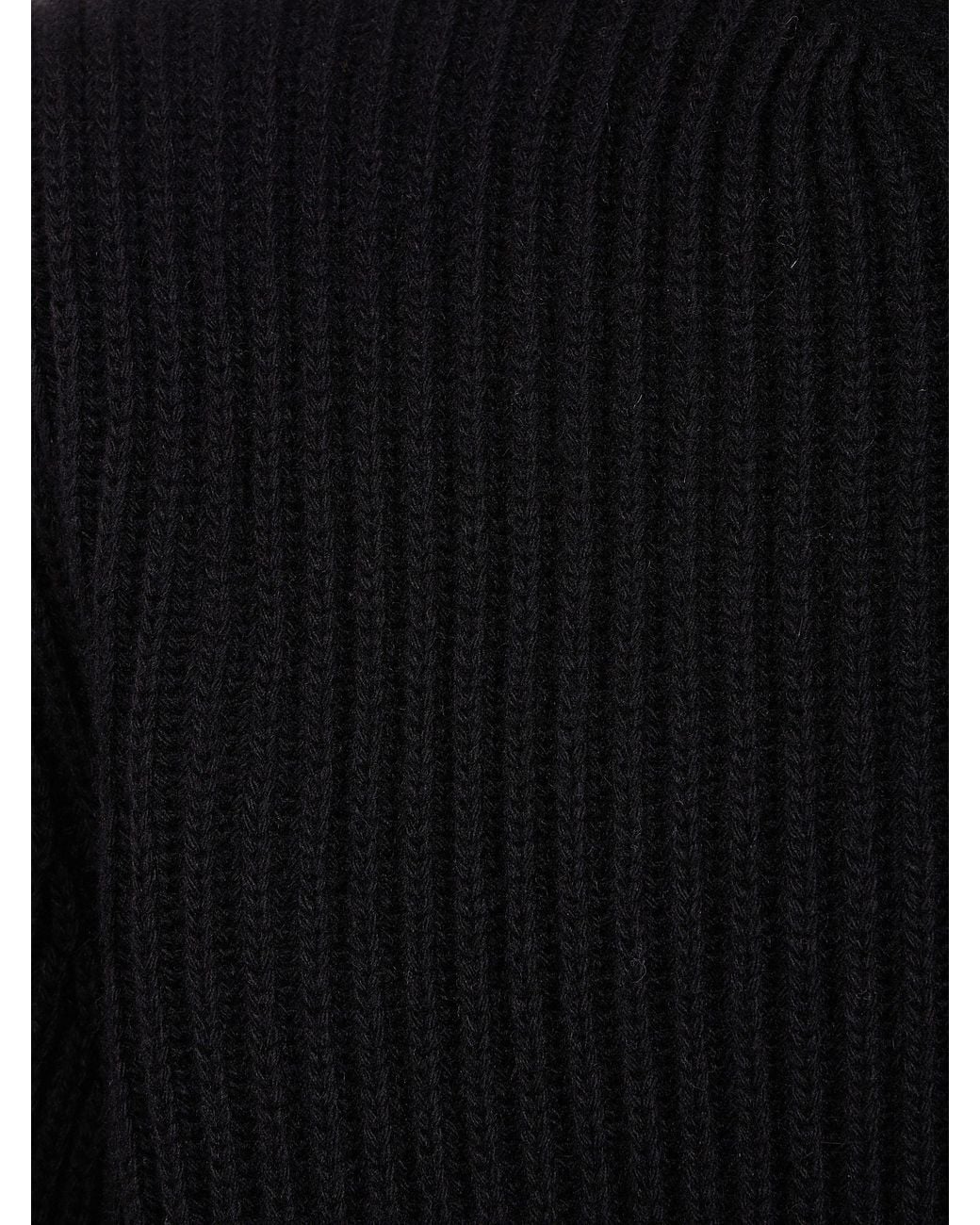MM6 by Maison Margiela Black Ribbed Knit Jacket for men