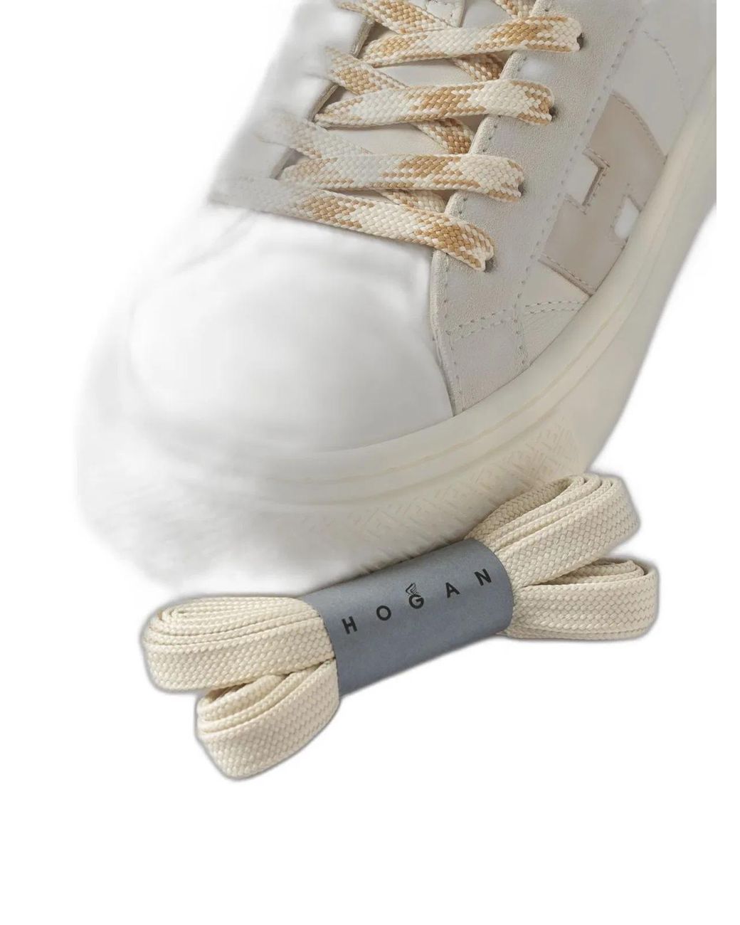 Hogan Natural Leather Flat Shoes