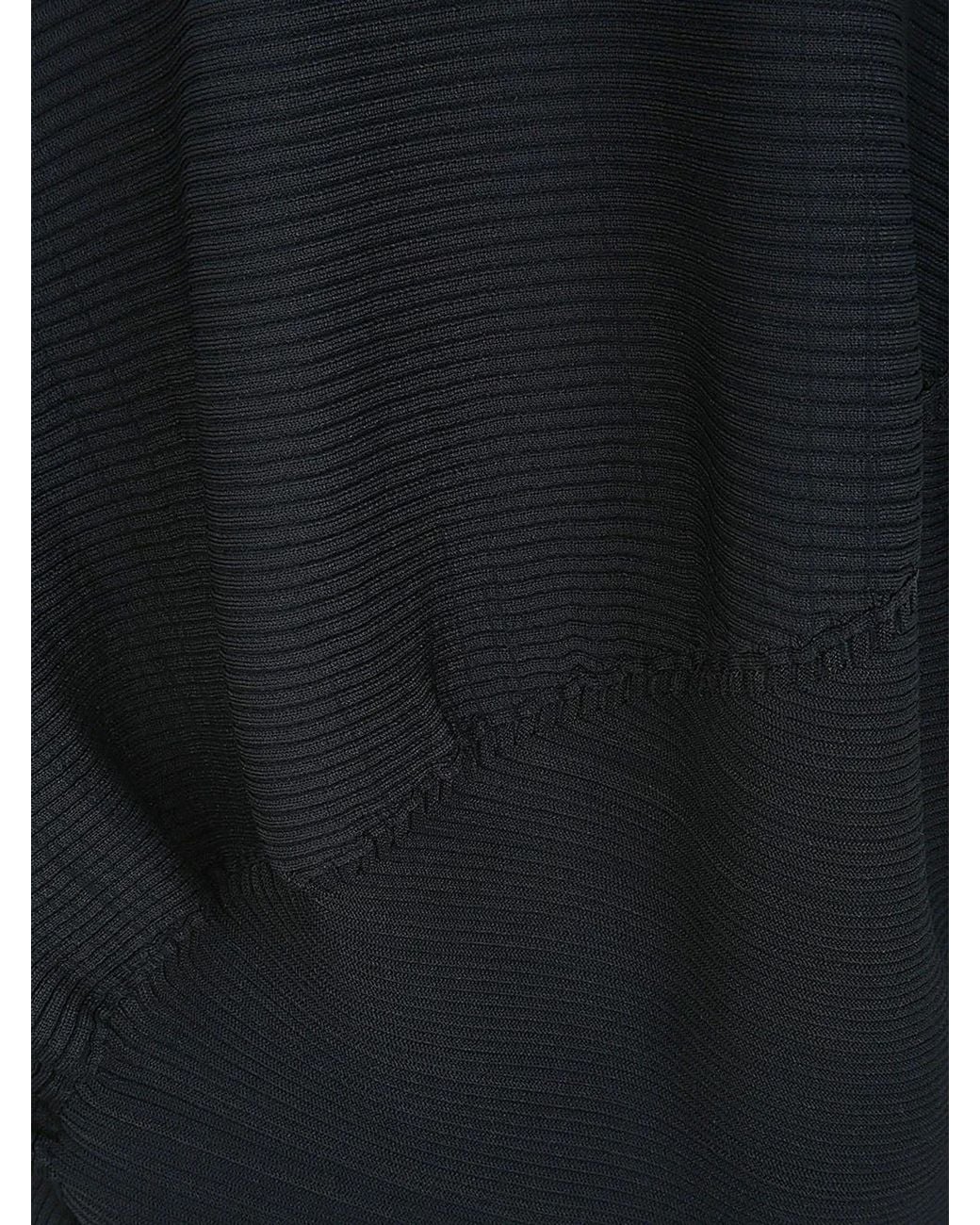 Issey Miyake Black Aerate Midi Dress