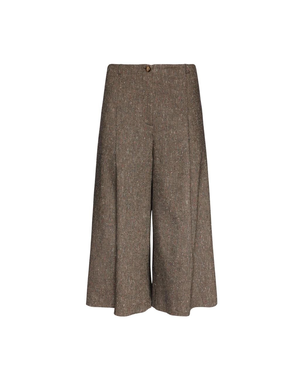 Elena Miro Brown Cropped Palazzo Pants