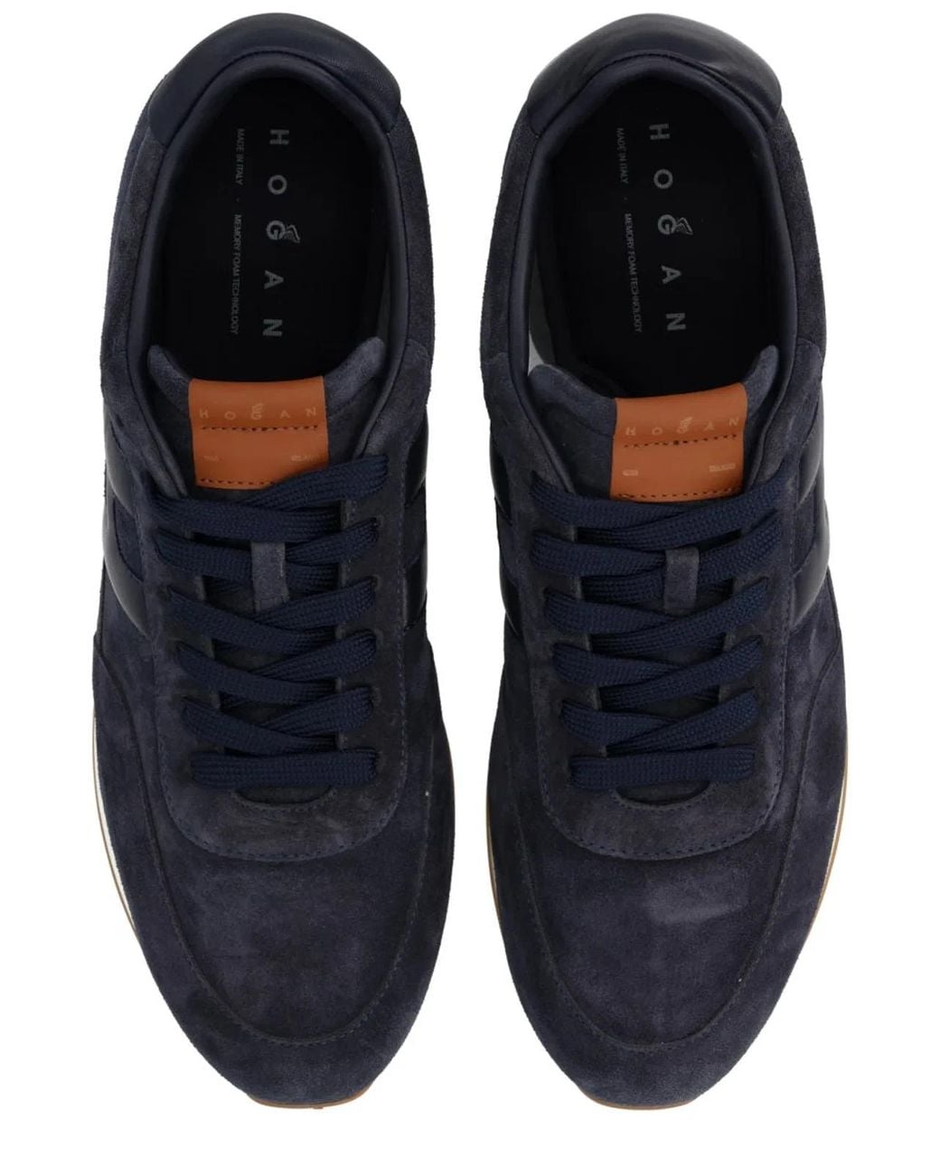 Hogan Blue Hogan Calfskin Leather Athletic Sneaker for men