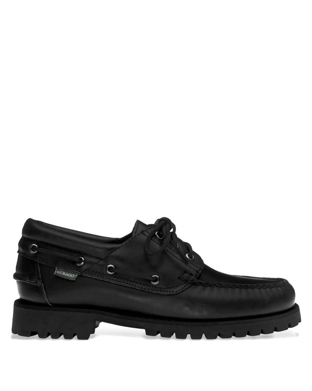 Sebago Black Mocassini Acadia Waxy for men
