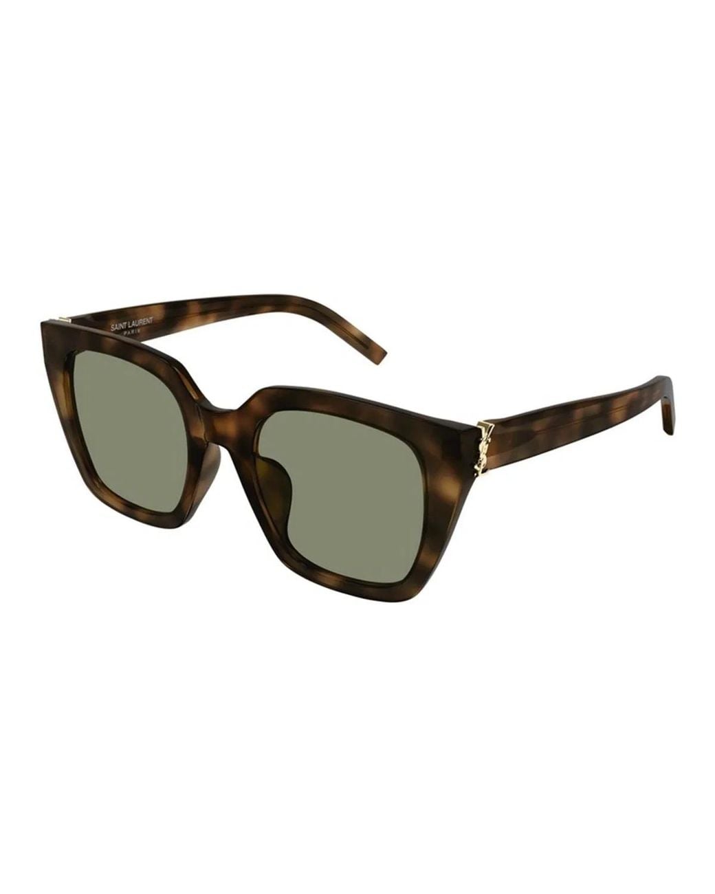 Saint Laurent Green Acetate Havana Sunglasses