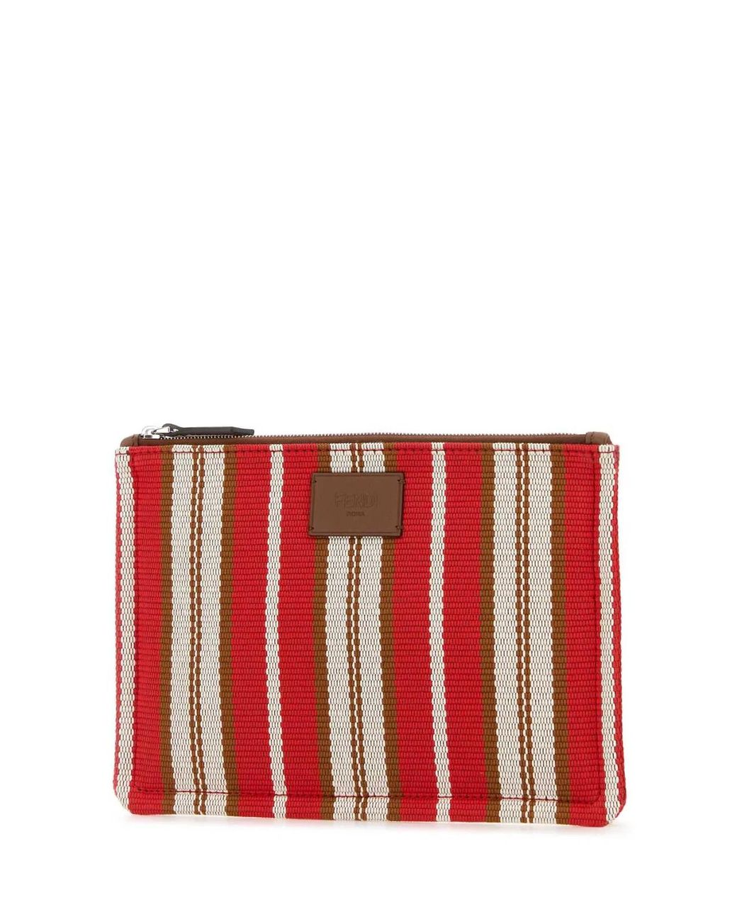 Fendi Embroidered Canvas Signature Pouch for men