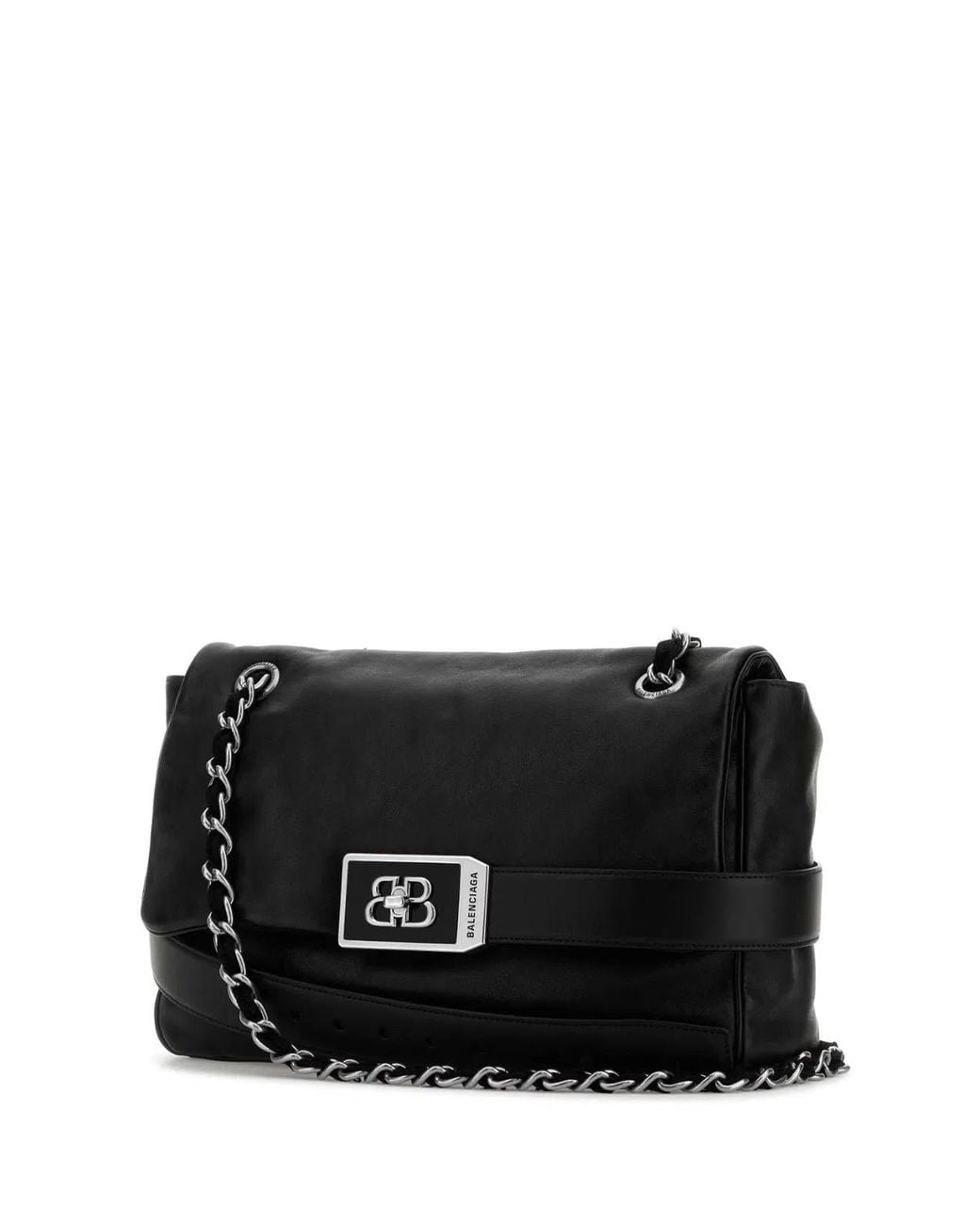 Balenciaga Black Leather Modu Shoulder Bag