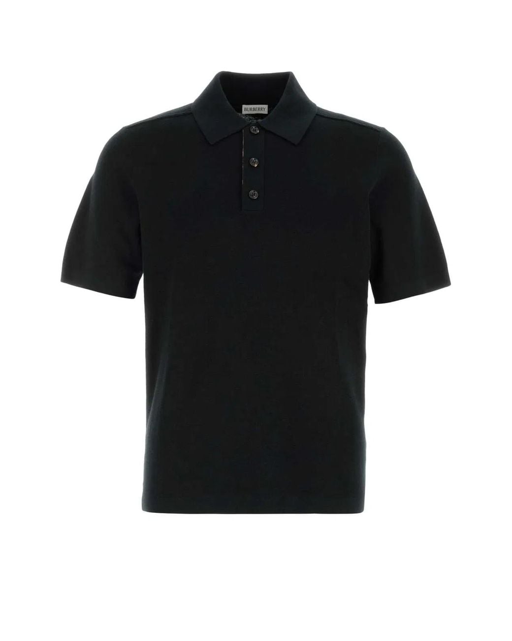 Burberry Black Wool Polo Shirt for men