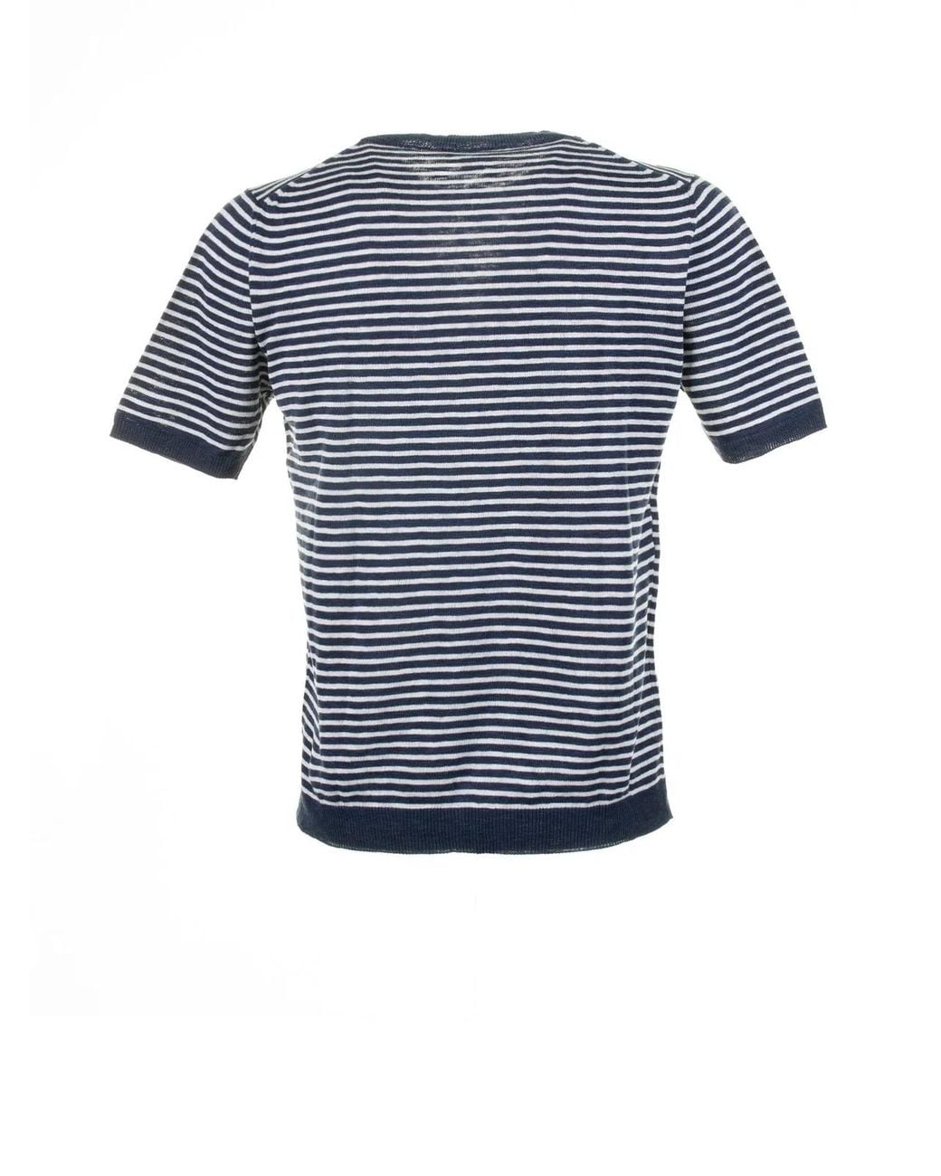 Seventy Blue Striped T-Shirt for men