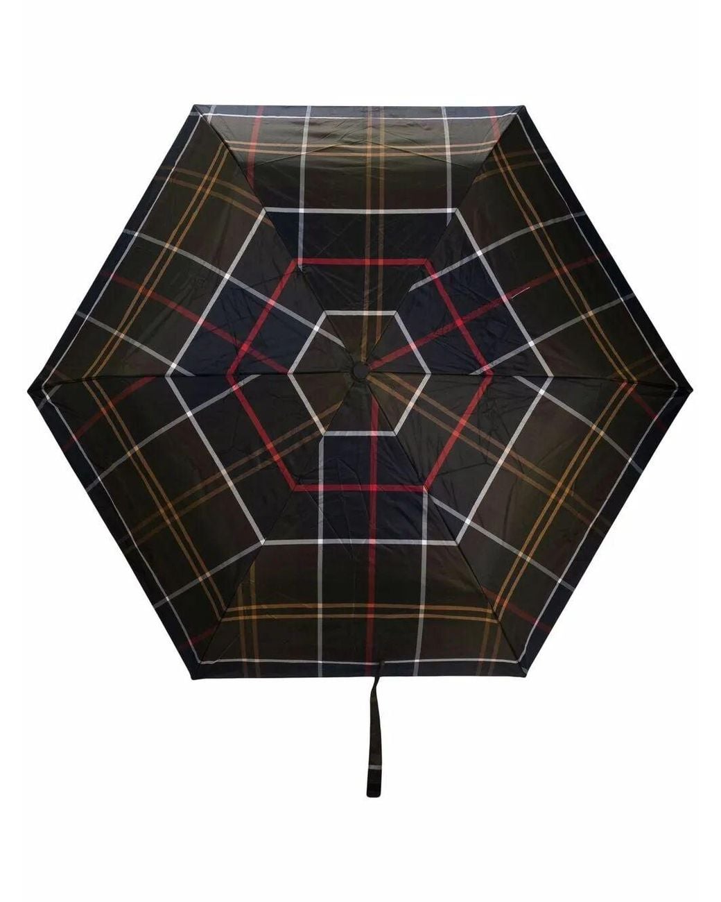 Barbour Black "Tartan" Mini Umbrella