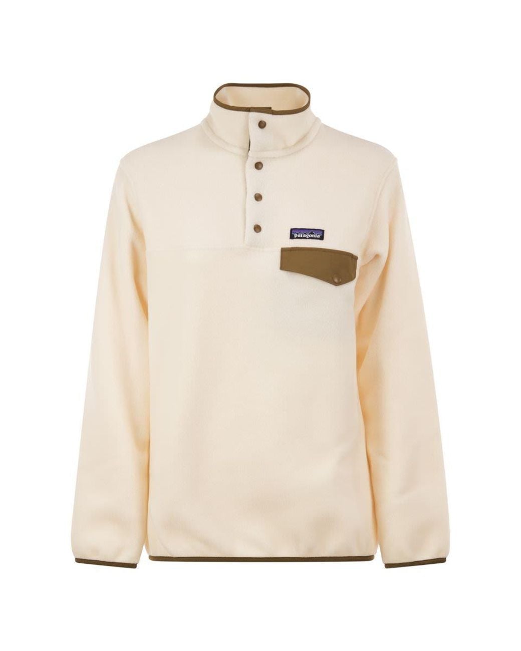 Patagonia Natural Recycled Fleece Snap-Button Pullover