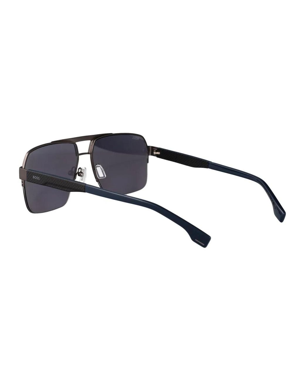Boss Gray Stainless Steel Sunglasses for men