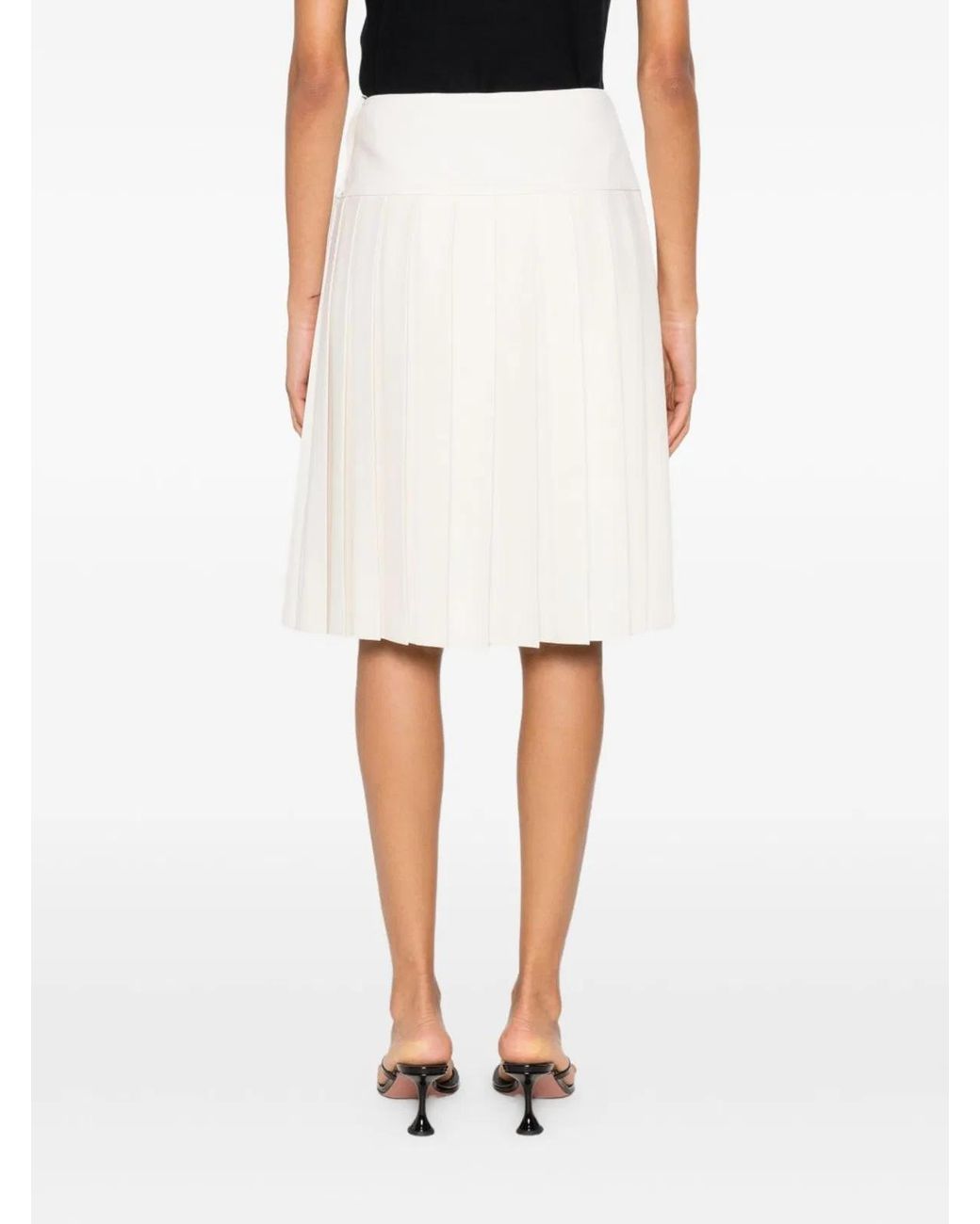 Versace White Belt Loops Concealed Fastening