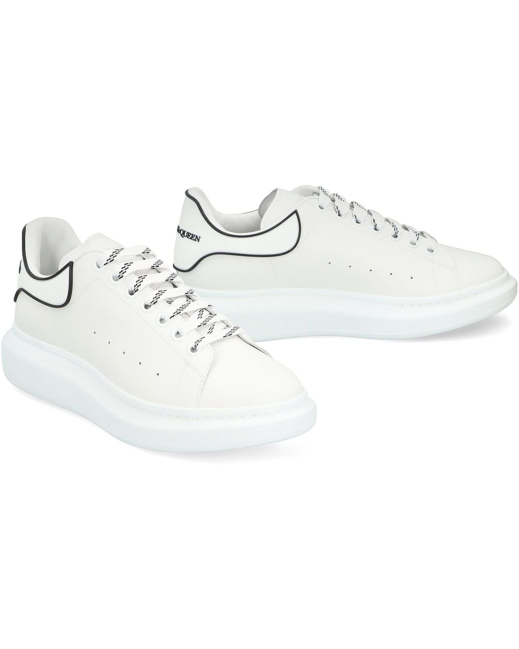 McQueen White Leather Sneakers for men