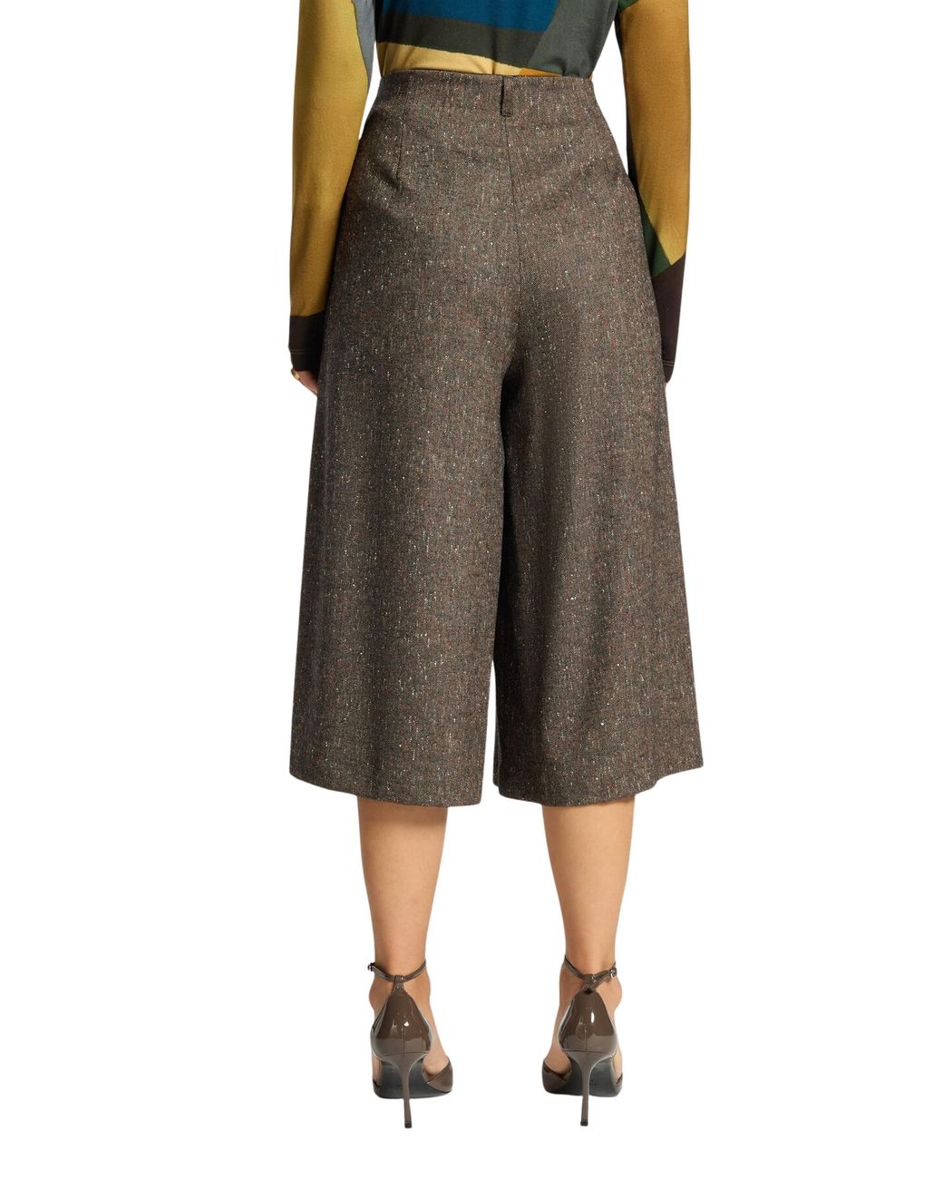 Elena Miro Brown Cropped Palazzo Pants