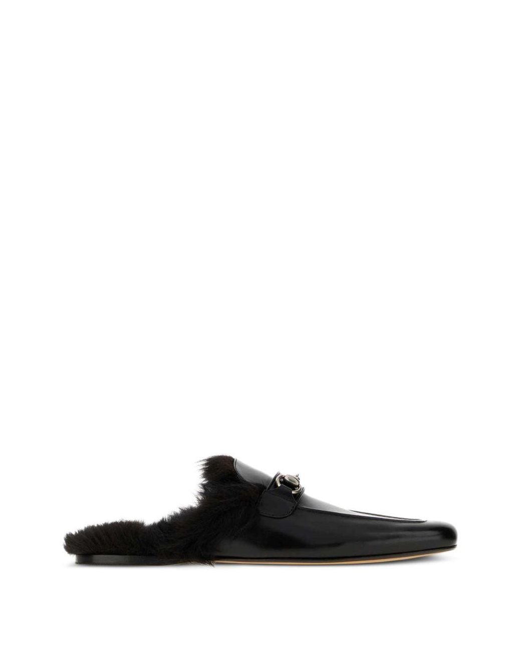 Gucci Black Leahter Slippers for men