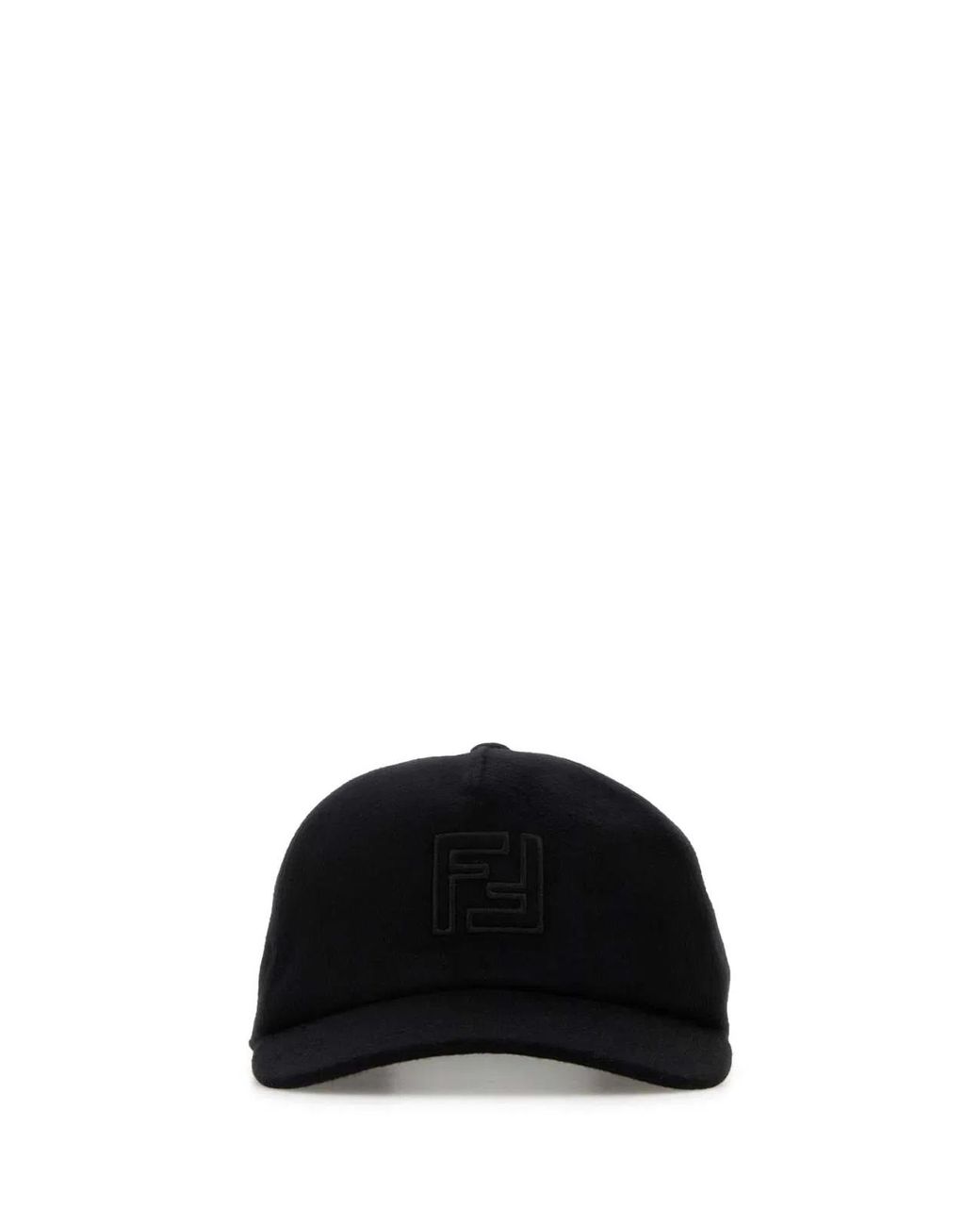 Fendi Black Wool Blend Baseball Hat for men