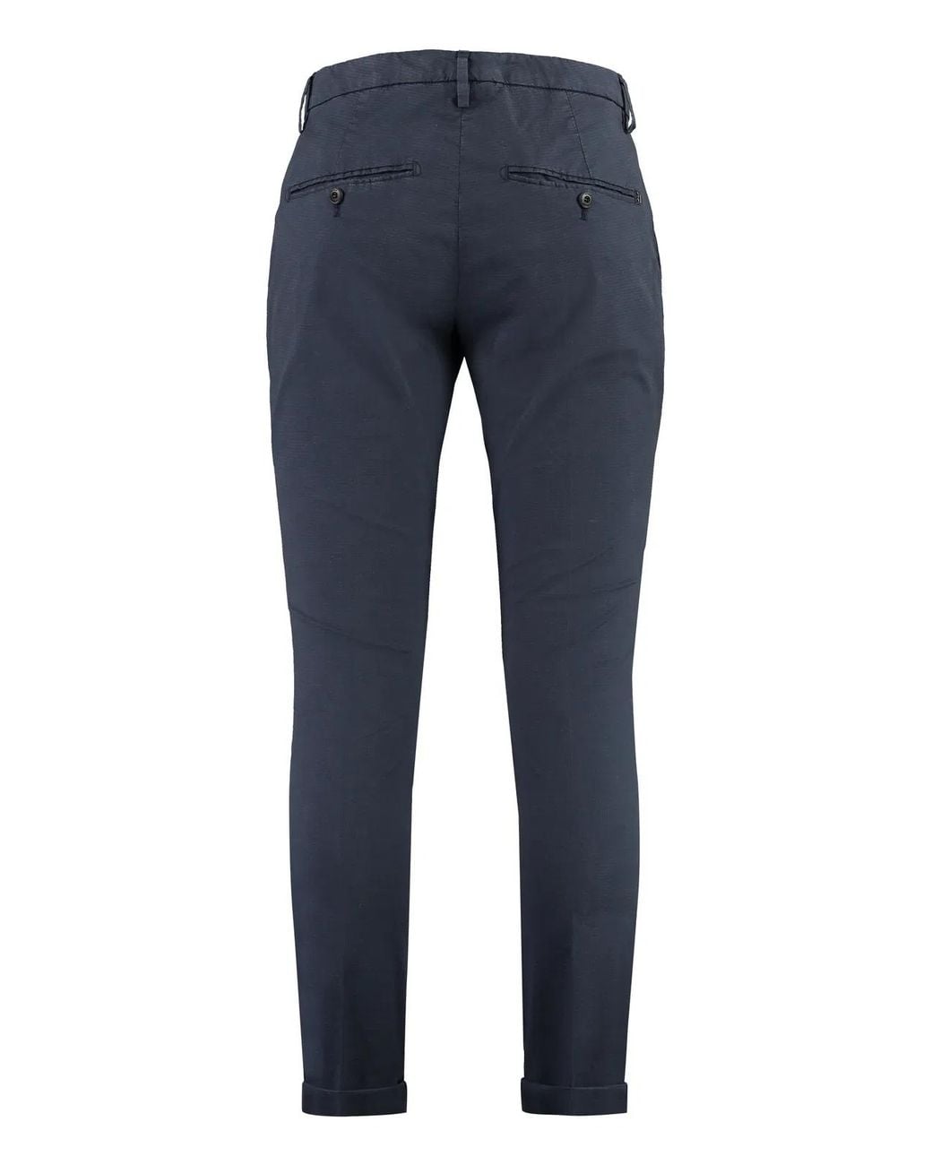 Dondup Blue Gaubert Cotton Chino Trousers for men