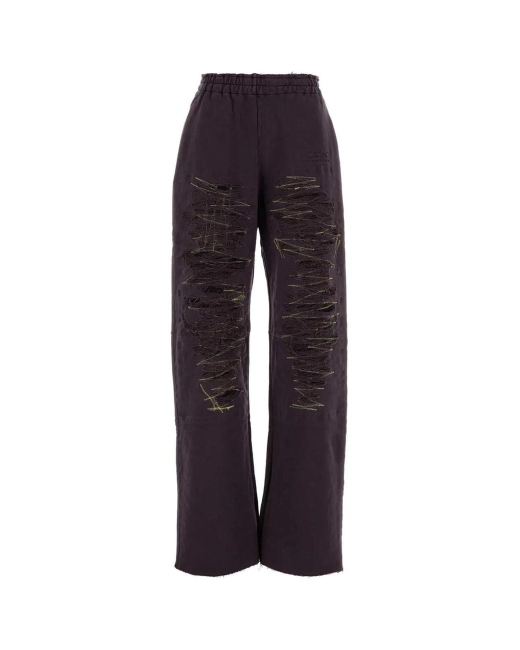 MM6 by Maison Margiela Blue Aubergine Cotton Joggers