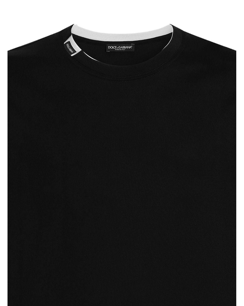 Dolce & Gabbana Black Dolce & Gabbana Cotton Jersey T-Shirt for men