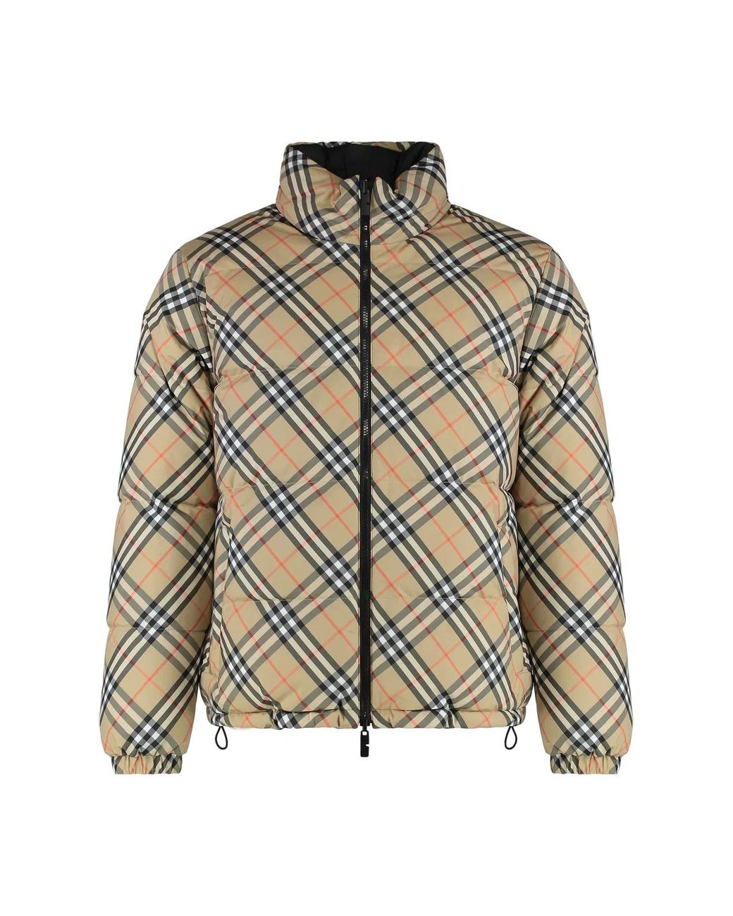 Burberry Brown Reversible Snowdon Check Down Jacket for men