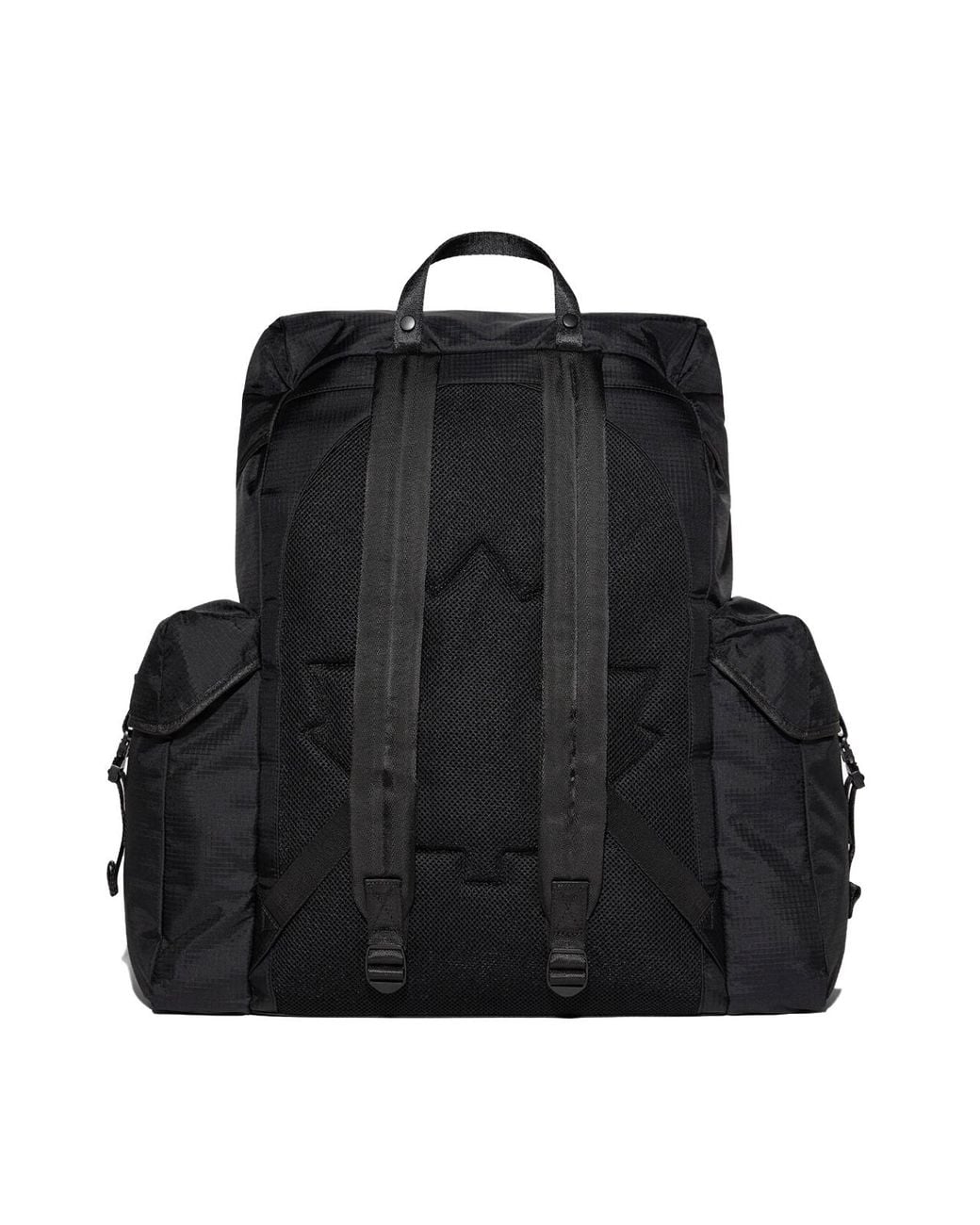 DSquared² Black Ceresio 9 Logo Ripstop Maxi Backpack for men