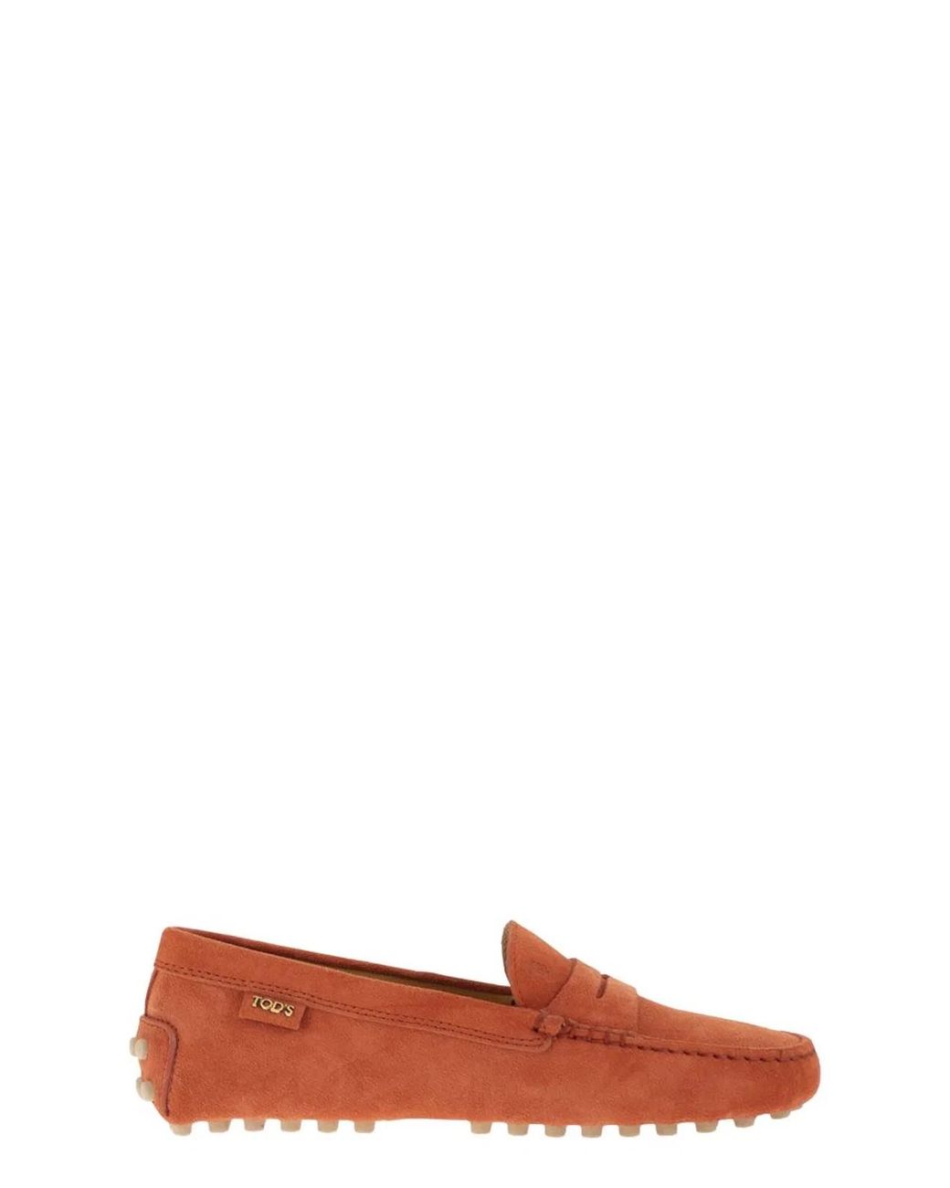 Tod's White Suede Rubber Sole Loafer