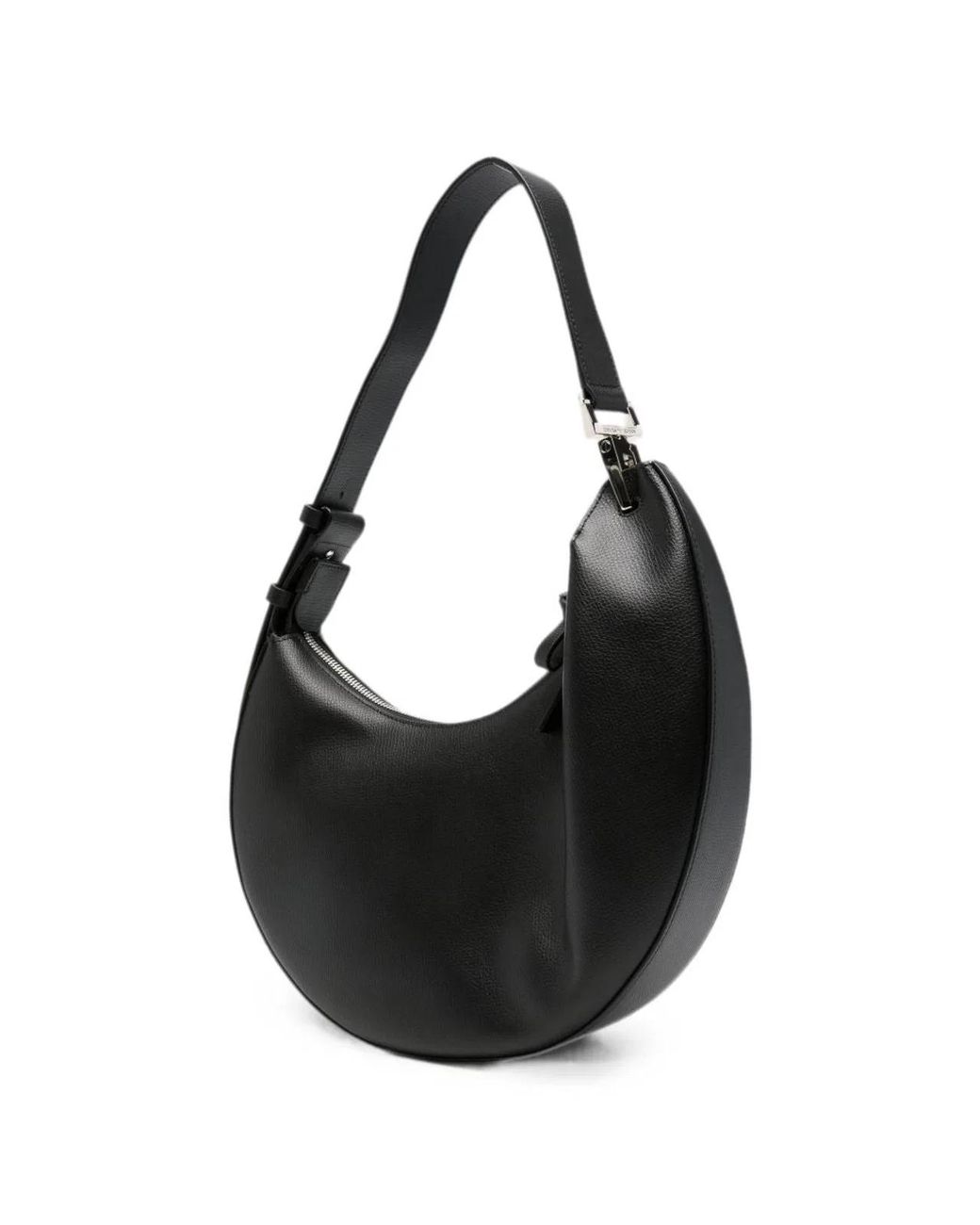 Emporio Armani Black Medium Leather Hobo Bag