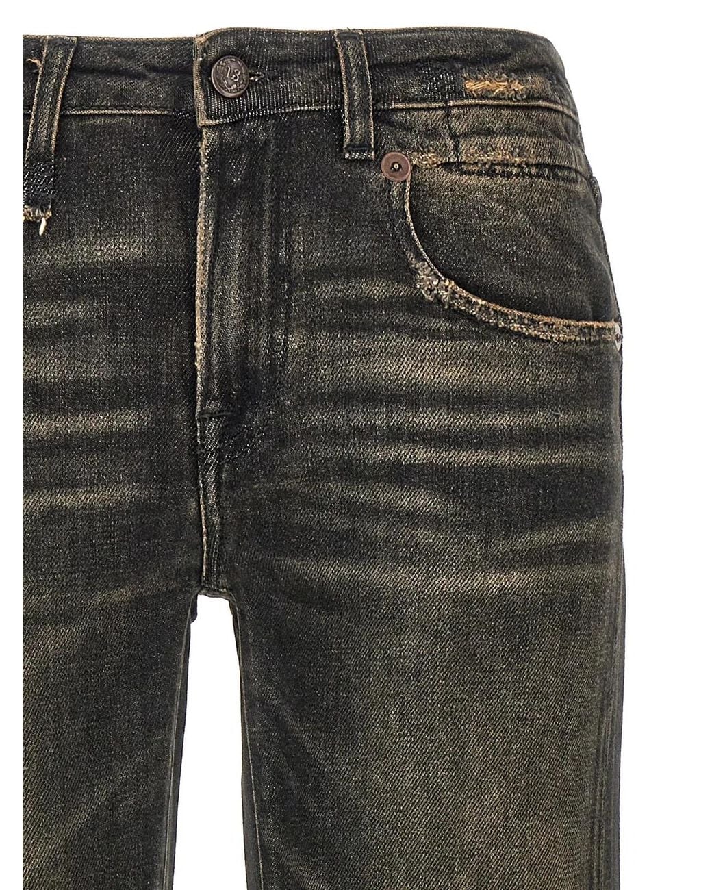 R13 Gray 'Boy Straight' Jeans
