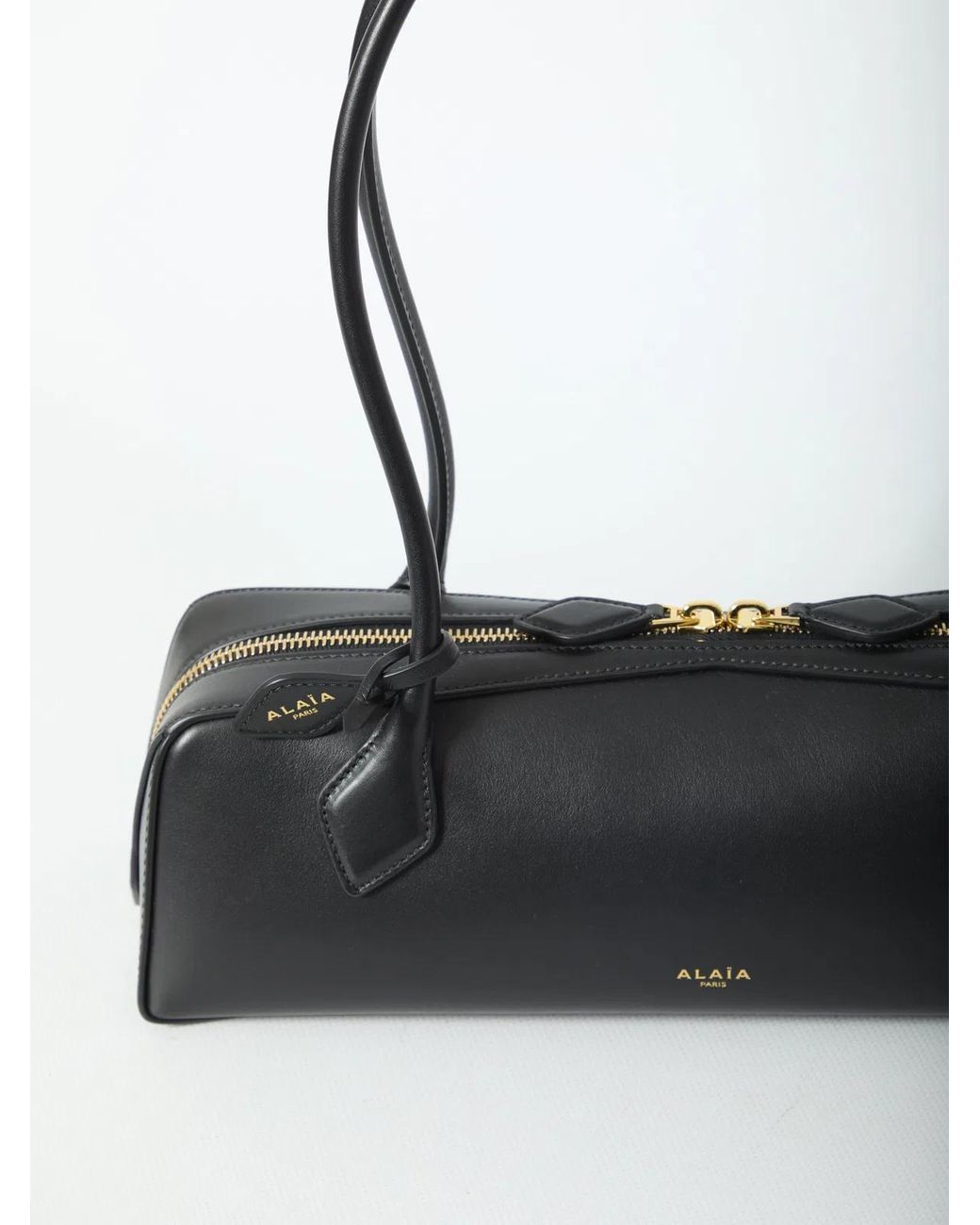 Alaïa Black Alaia Leather Medium Teckel Shoulder Bag