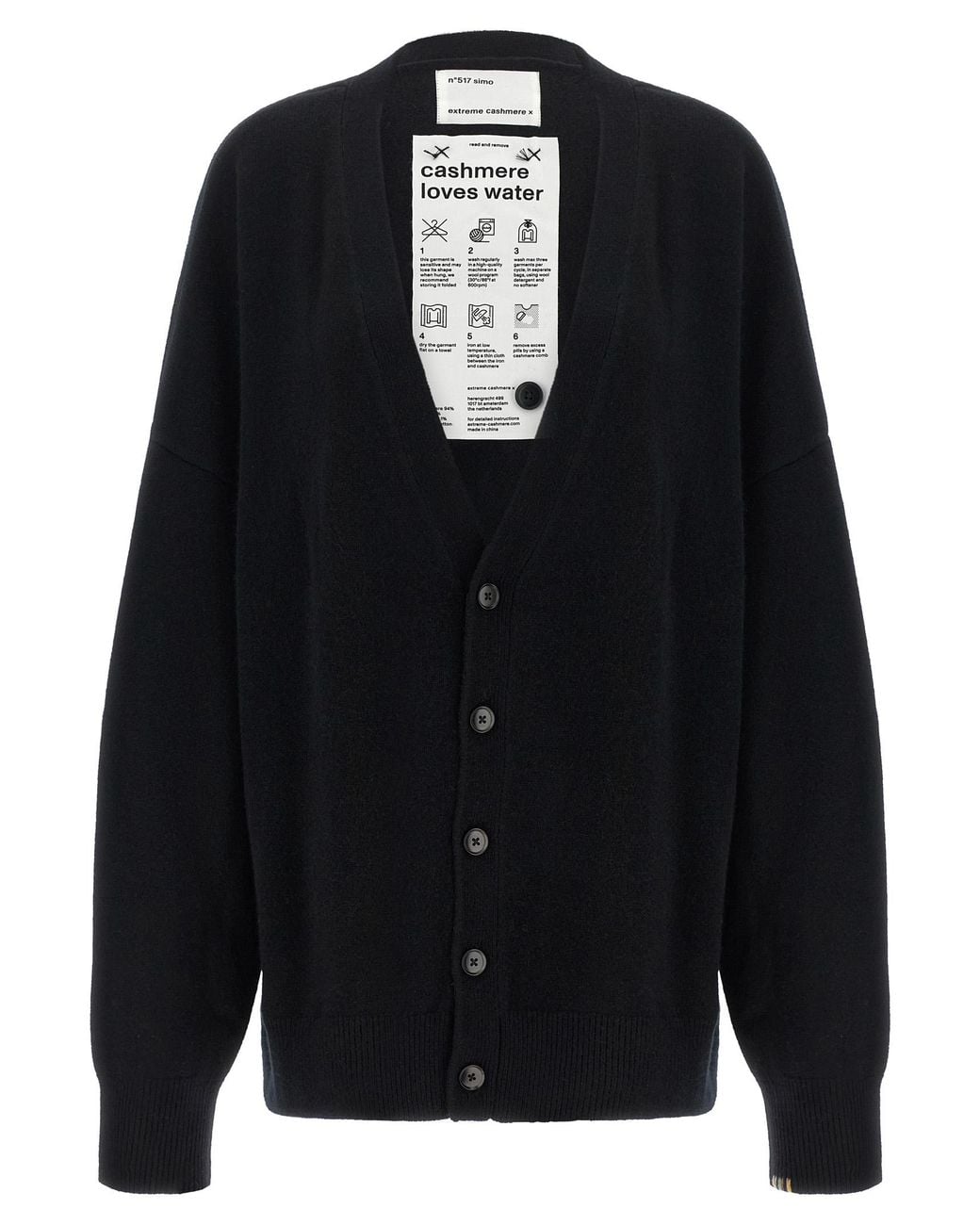 Extreme Cashmere Black 'N°517 Simo' Cardigan
