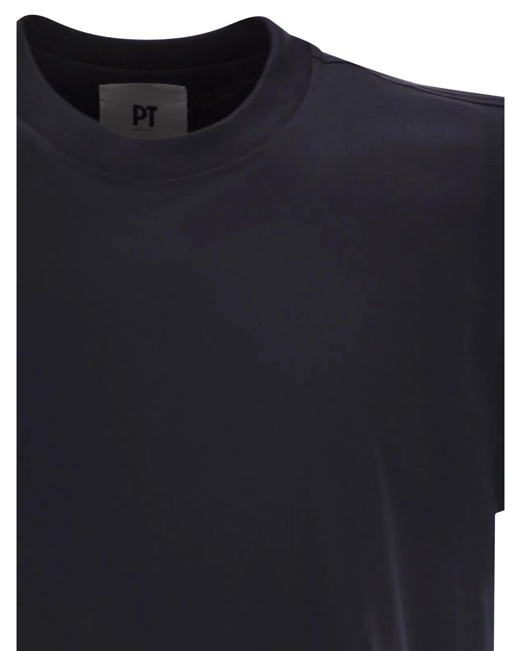 PT Torino Black Silk And Cotton Jersey Knit for men