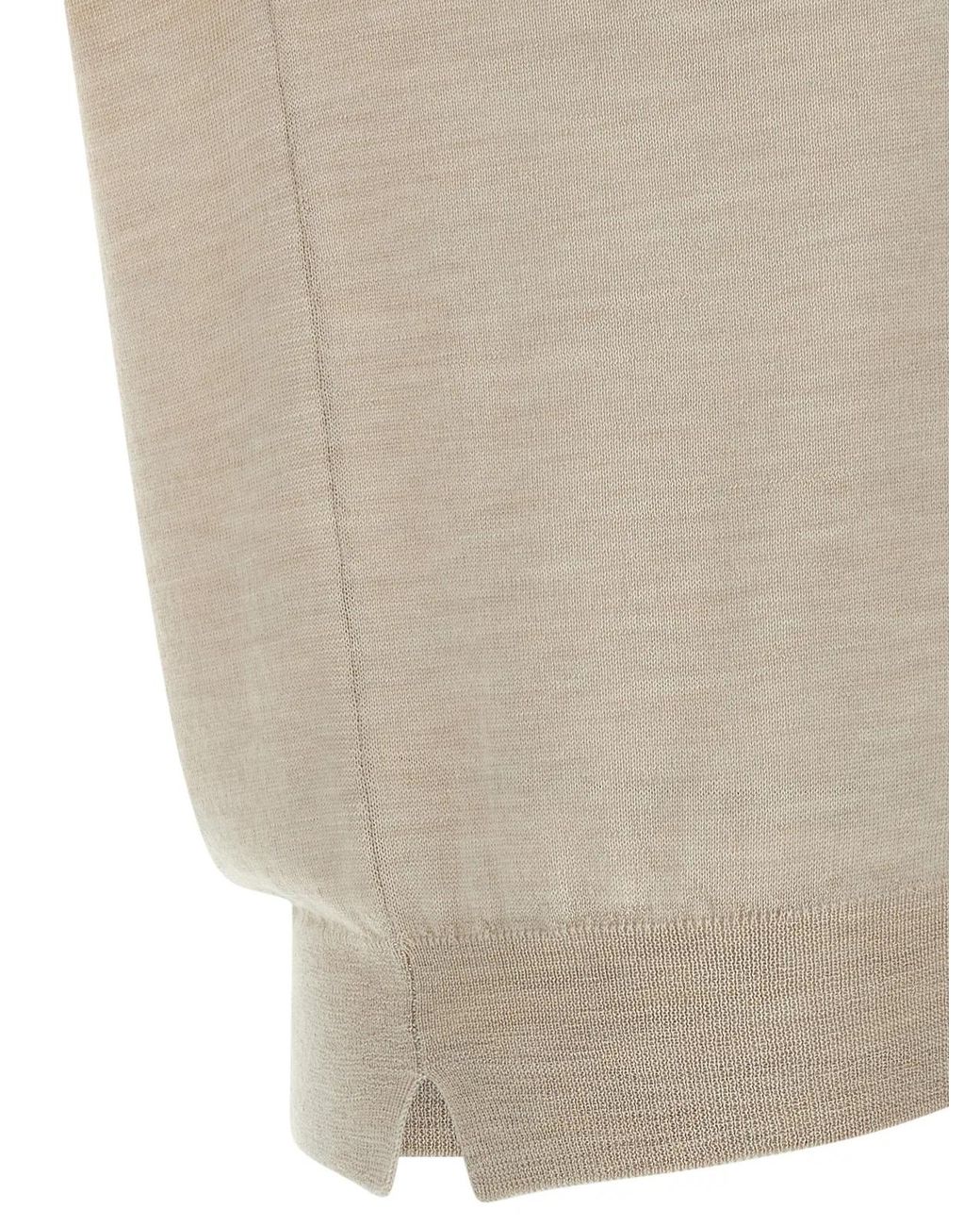 Ma'ry'ya Natural Wool And Silk Sweater for men