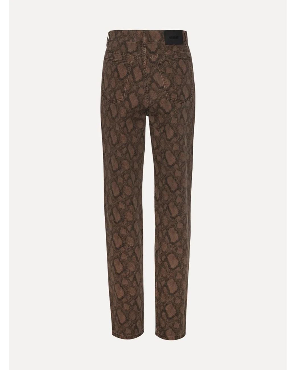 ROTATE BIRGER CHRISTENSEN Brown Printed Jeans